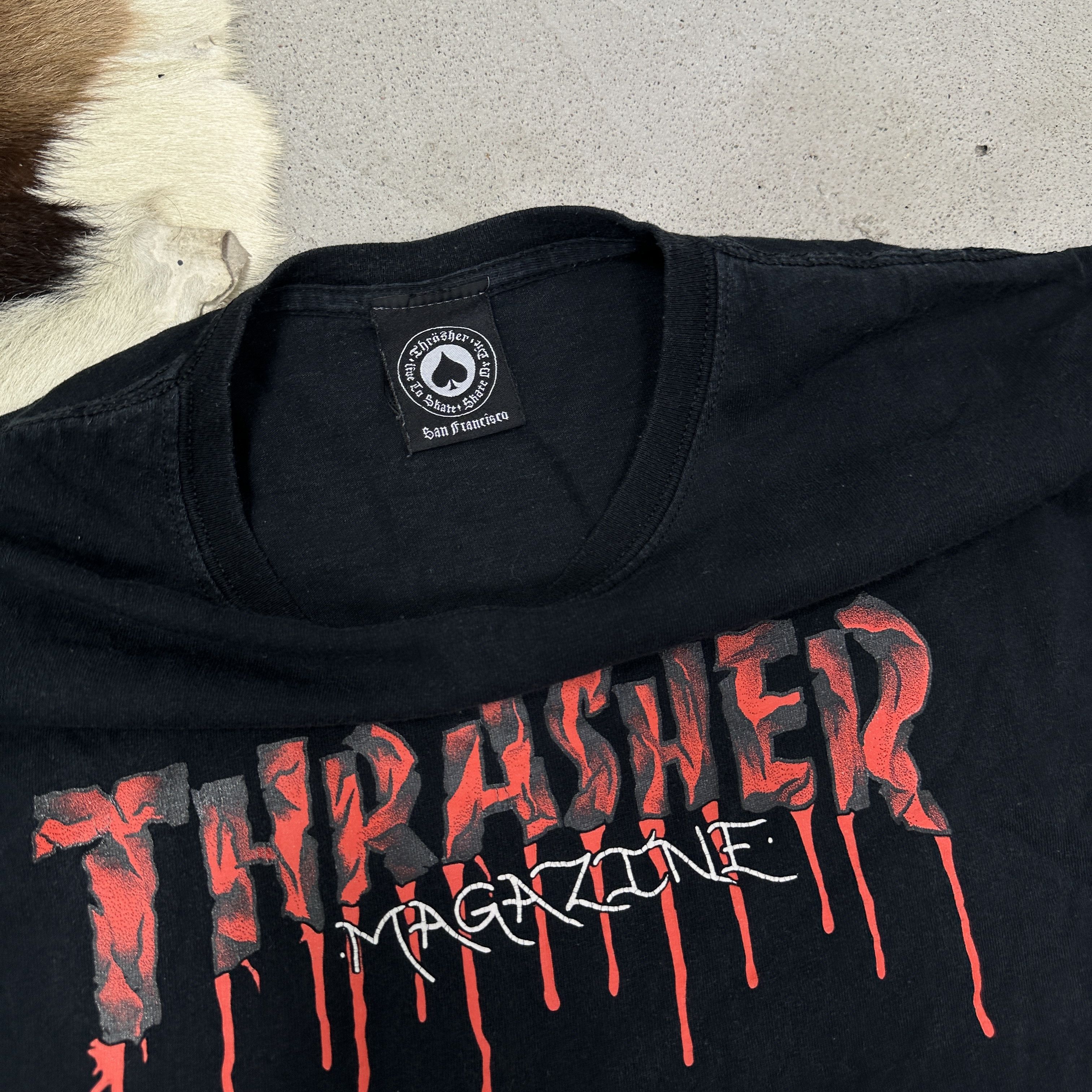 Thrasher Vintage Streetwear Skater Hip-Hop Trasher T-shirt Y2K Size US XL / EU 56 / 4 - 4 Thumbnail