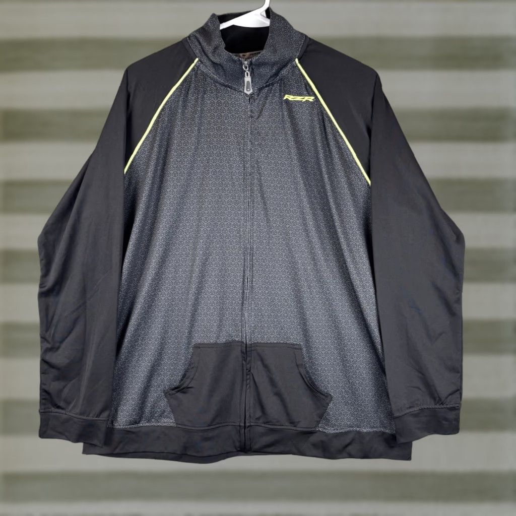 Vintage Polaris RZR Jacket Mens XL Gray Black Full Zip Windbreaker Performance Racing Size US XL / EU 56 / 4 - 1 Thumbnail