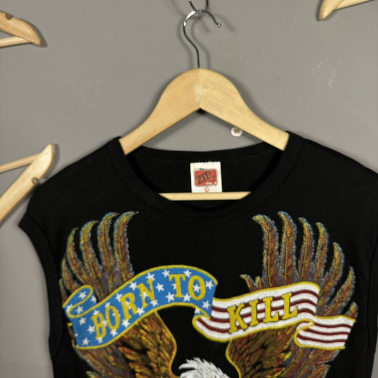 Harley Davidson Vintage 1988 Born To Kill Size US L / EU 52-54 / 3 - 4 Thumbnail