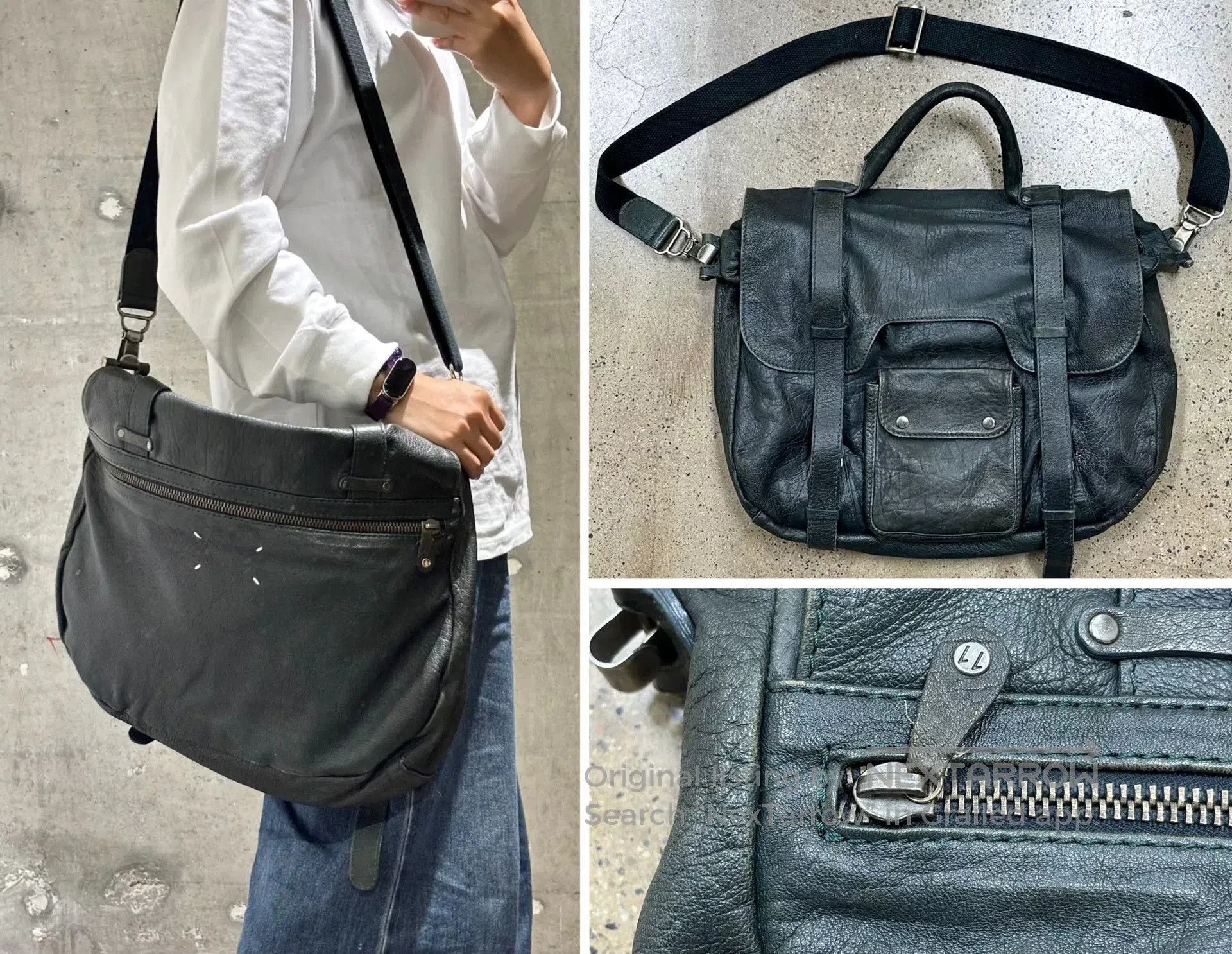 Maison Margiela Maison Margiela Mail Bag in Black Leather. Size ONE SIZE - 1 Thumbnail