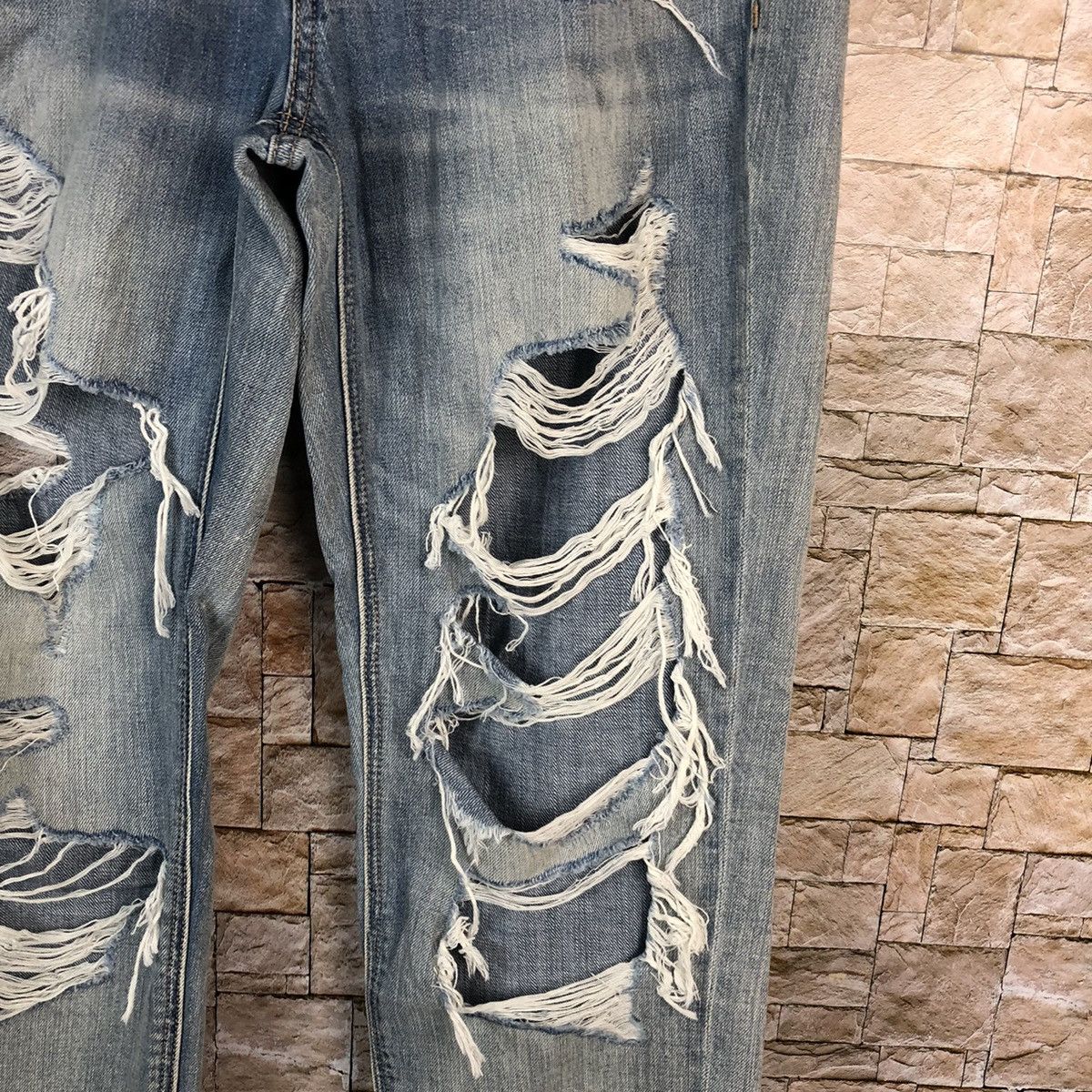 American Eagle Outfitters American Eagle Blue Distressed Denim Pants #A1006 Size 28" / US 6 / IT 42 - 10 Thumbnail