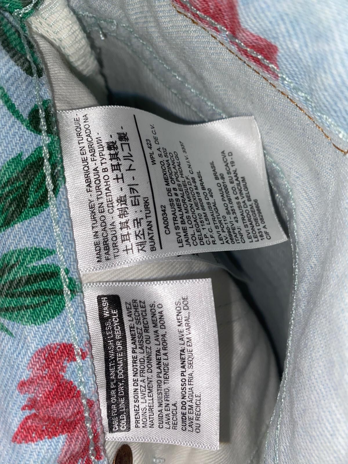 Levi's × Supreme Supreme x Levi's Floral Jeans Light Blue Size 33" - 5 Thumbnail
