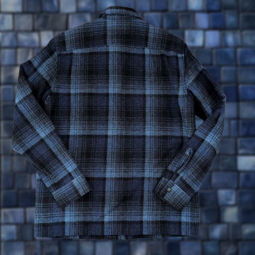 Ralph Lauren RRL RALPH LAUREN Men's Mackinaw Cruiser Check Jacket M Navy Blue Casual Wool Mid-Length Size US M / EU 48-50 / 2 - 1 Thumbnail