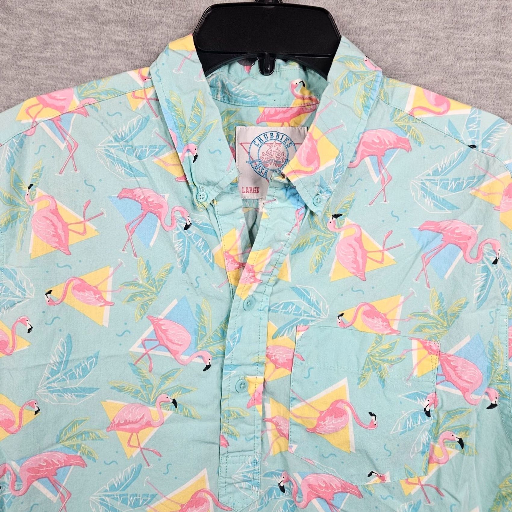 Chubbies Chubbies Button-Up Shirt Mens Cotton Floral Short Sleeve Collared 1/2 Button L Multicolor Shirt Top Size US L / EU 52-54 / 3 - 4 Thumbnail