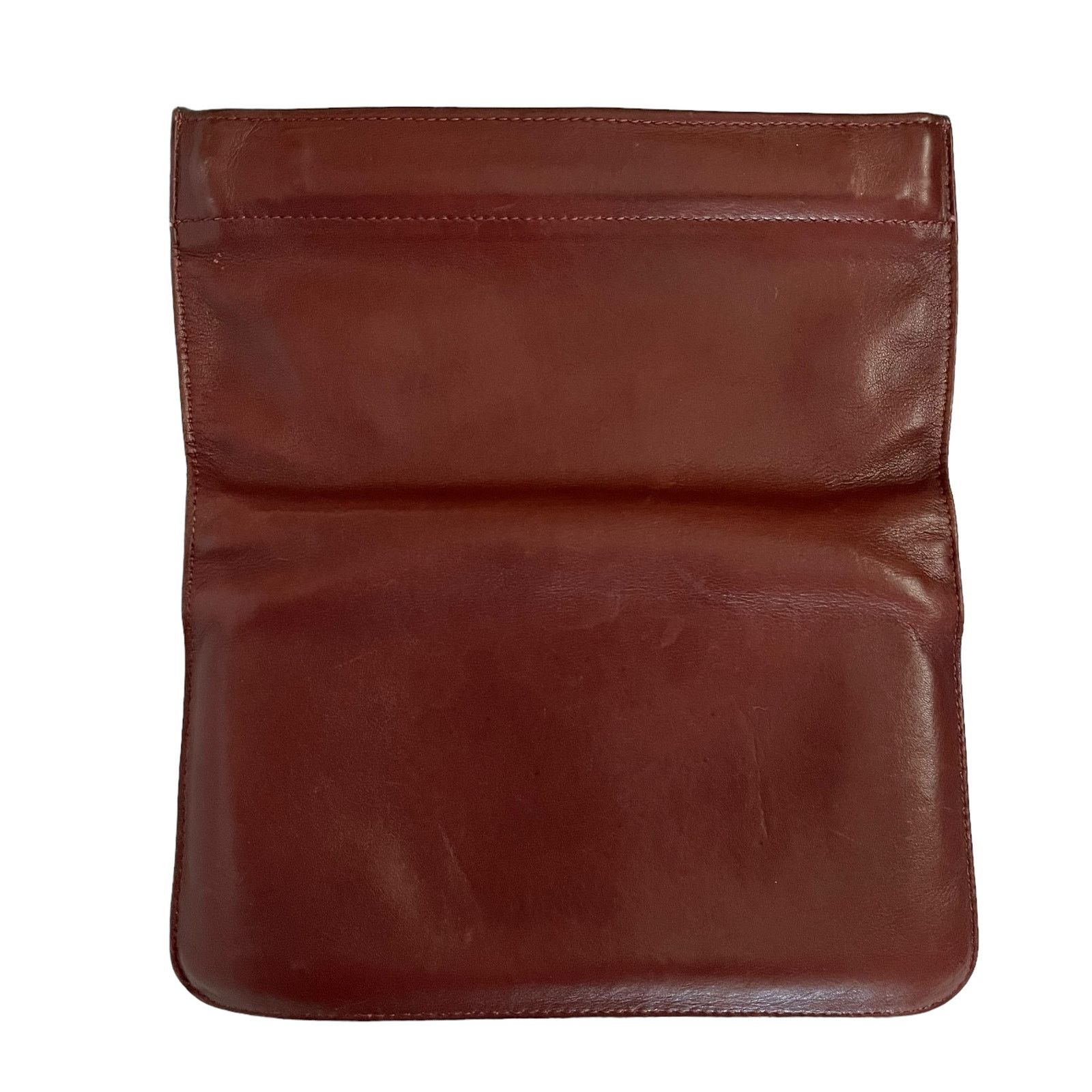 Bosca × Vintage Vintage Bosca Burgundy Leather Foldover Clutch Purse Wallet Size ONE SIZE - 7 Thumbnail