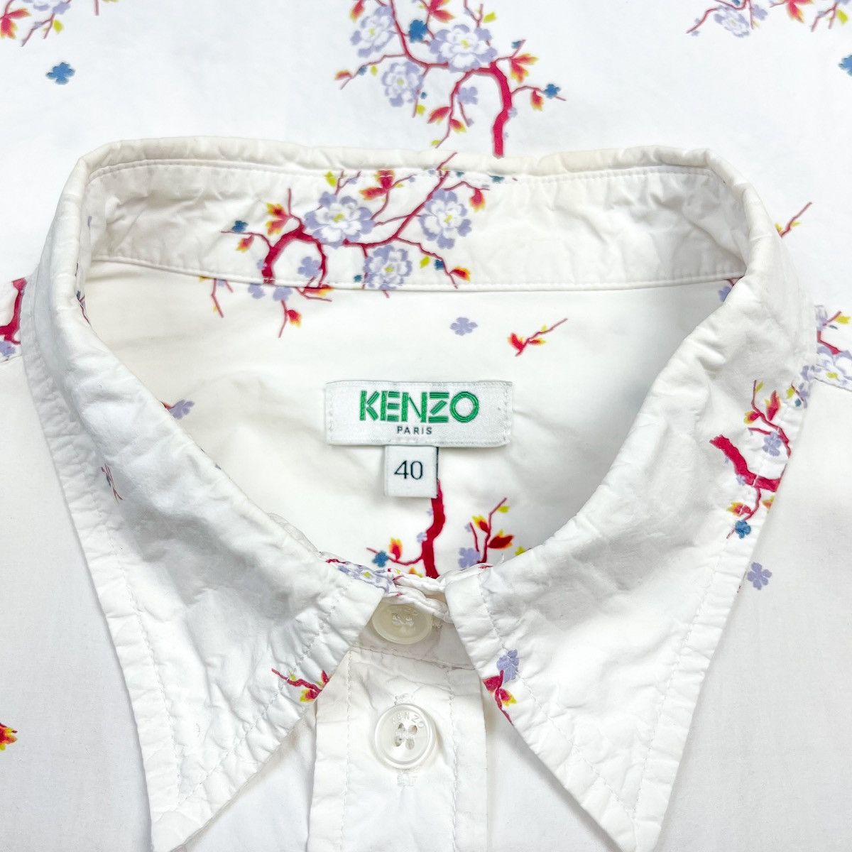 Kenzo Kenzo Paris Blossom Sakura Flower L/S Shirt Size US M / EU 48-50 / 2 - 3 Thumbnail