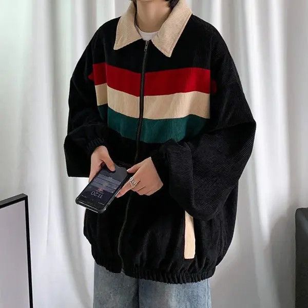 VIBE Stripe Work Jacket, Retro Vintage Style Size US M / EU 48-50 / 2 - 8 Thumbnail