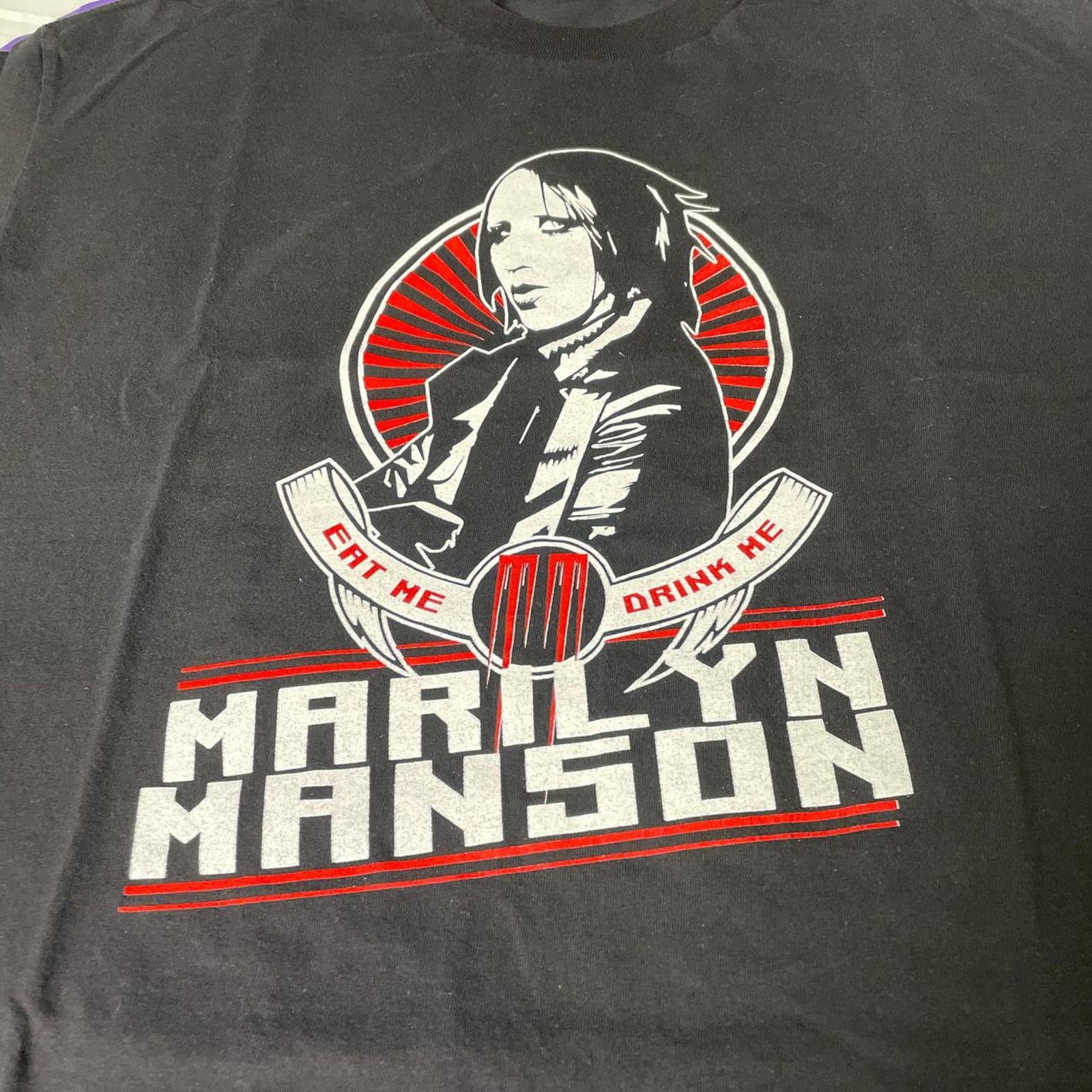 Marilyn Manson × Vintage Vintage Y2K 2007 Marilyn Manson Eat Me Drink Me Tour Tee Size US XL / EU 56 / 4 - 3 Thumbnail