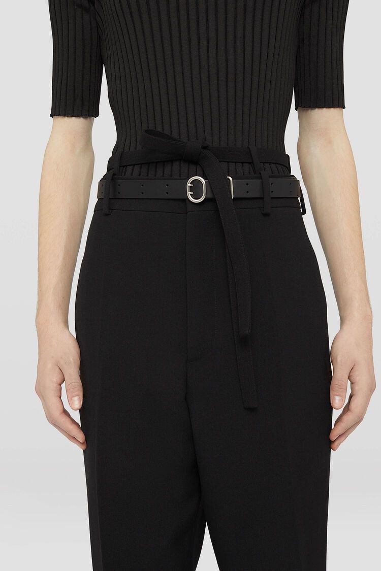 Jil Sander o1w1db10825 Trouser 97 AW 19 W Belt in Black Size US 36 / EU 52 - 5 Thumbnail