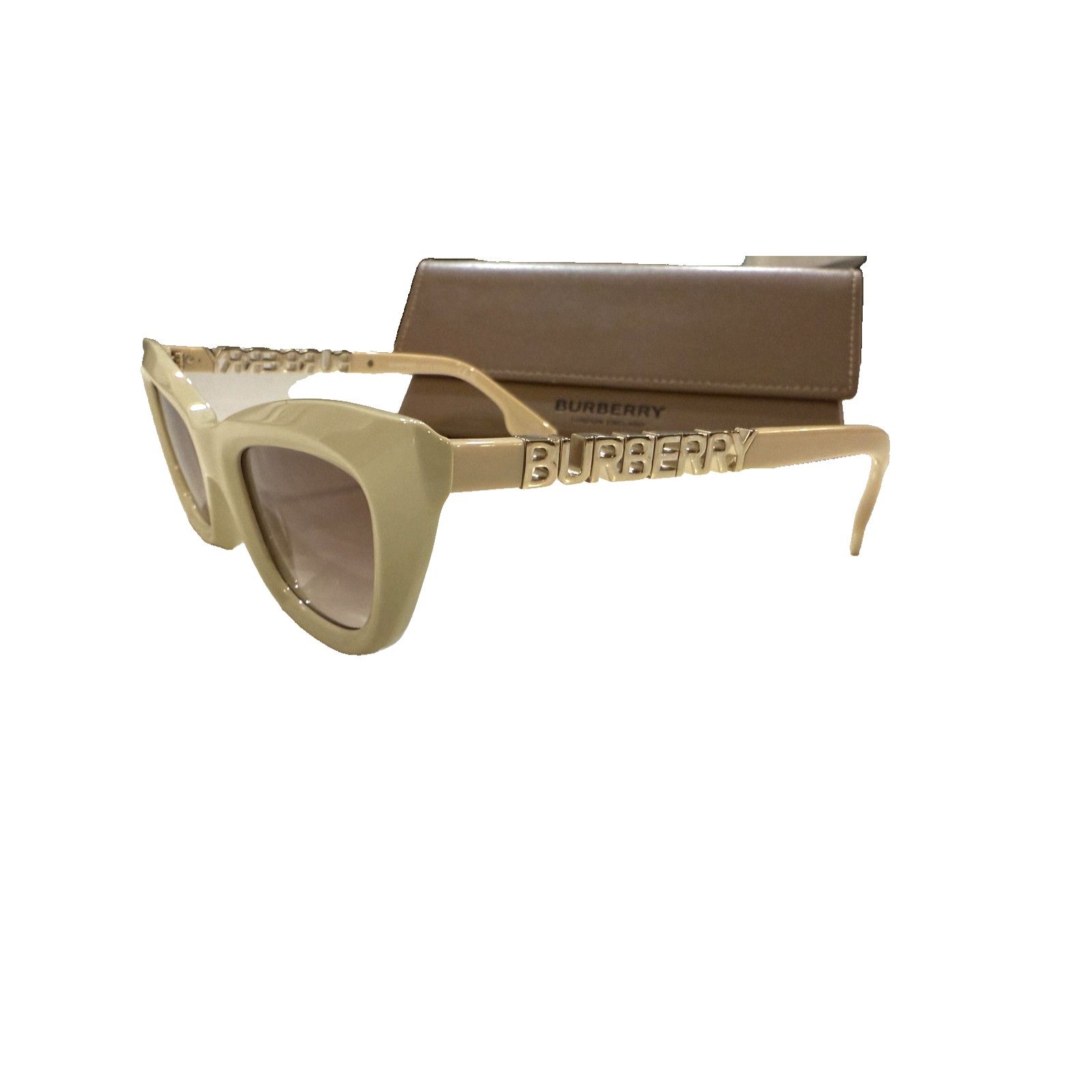 Burberry Burberry Sunglasses Womens 51mm Beige Cat Eye Italy NEW Size ONE SIZE - 1 Thumbnail