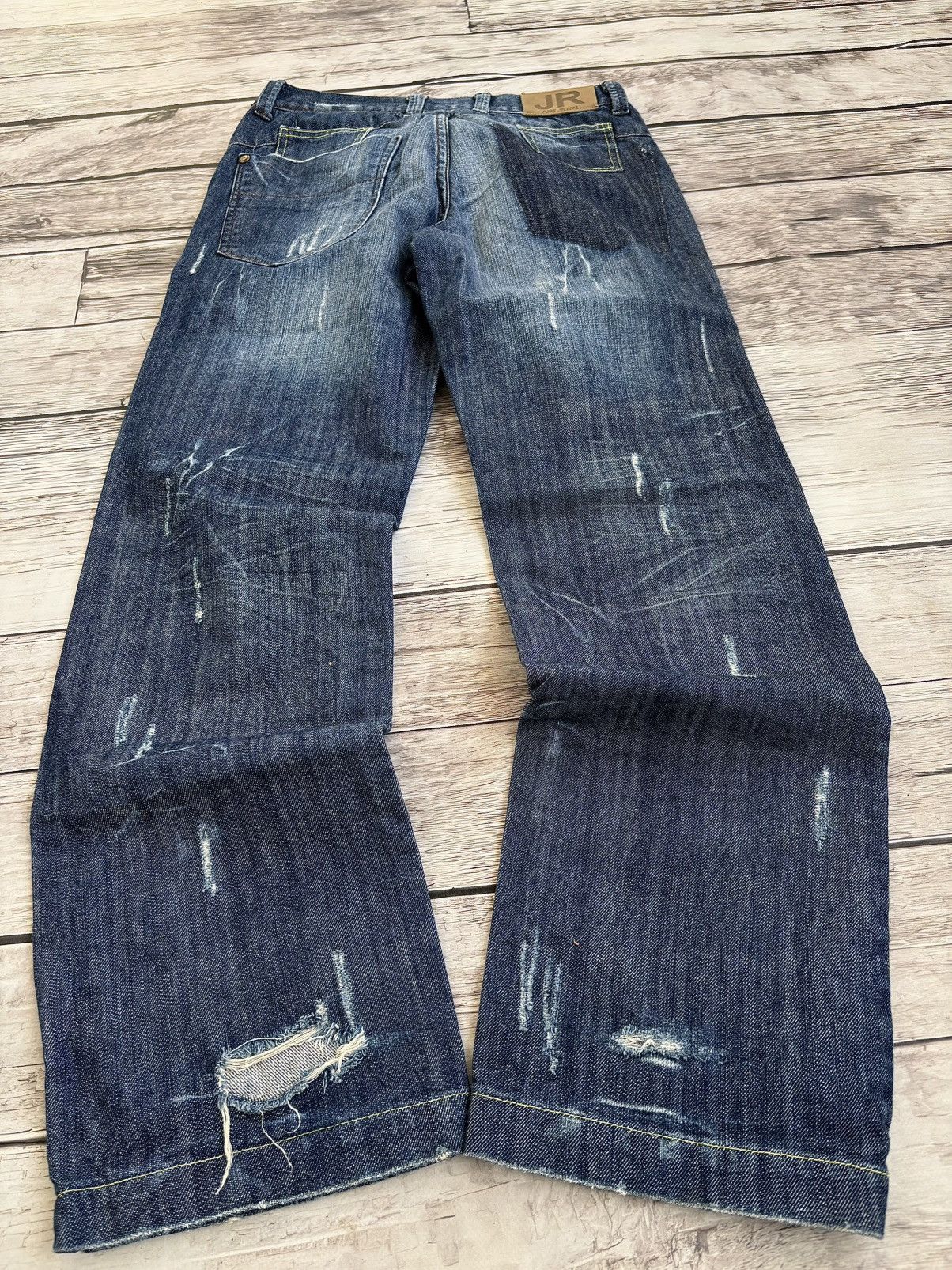 Hysteric Glamour × Vintage Crazy Distressed Balenciaga Chrome Hearts Style Dirty Jeans Size US 32 / EU 48 - 4 Thumbnail