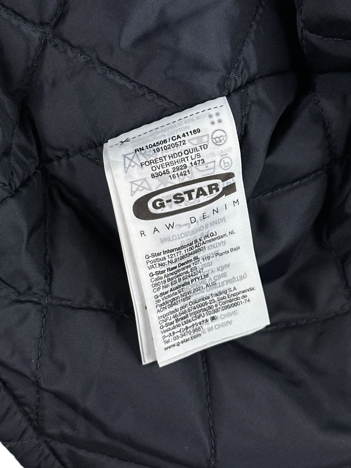 G-Star G-Star Raw Forest Quilted Overshirt L/S Acrylic Wool Jacket Size US L / EU 52-54 / 3 - 17 Thumbnail