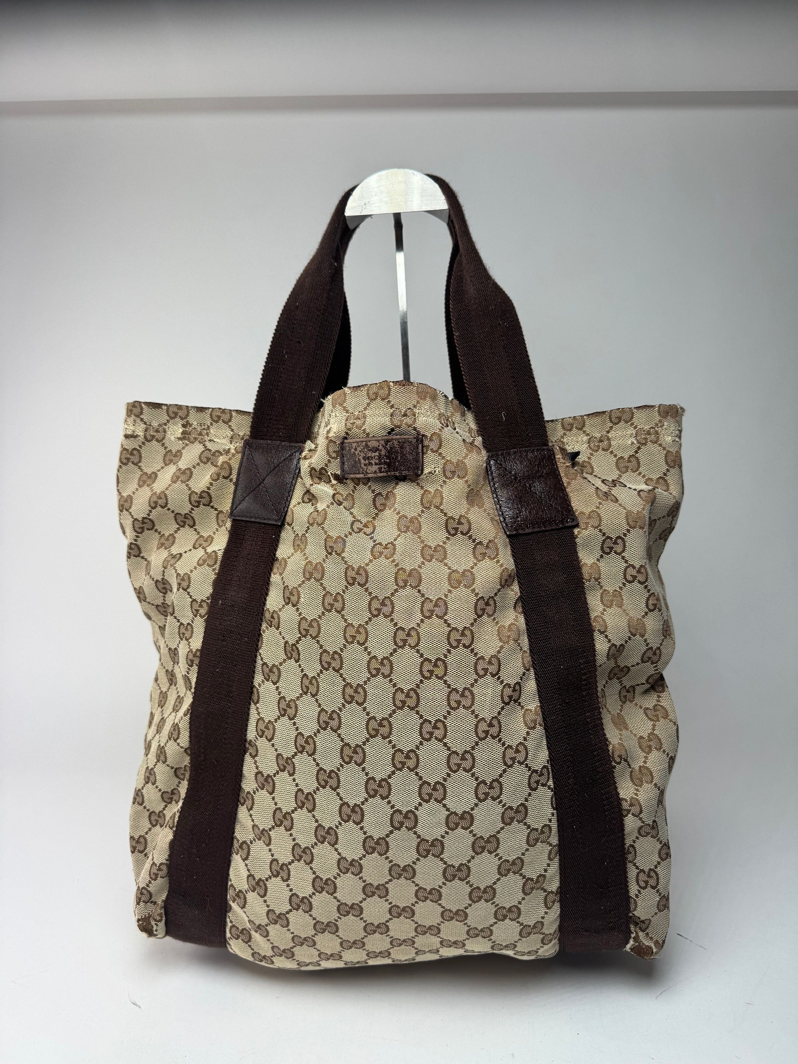 Gucci Vintage Monogram Canvas Tote bag beige brown Size ONE SIZE - 1 Thumbnail
