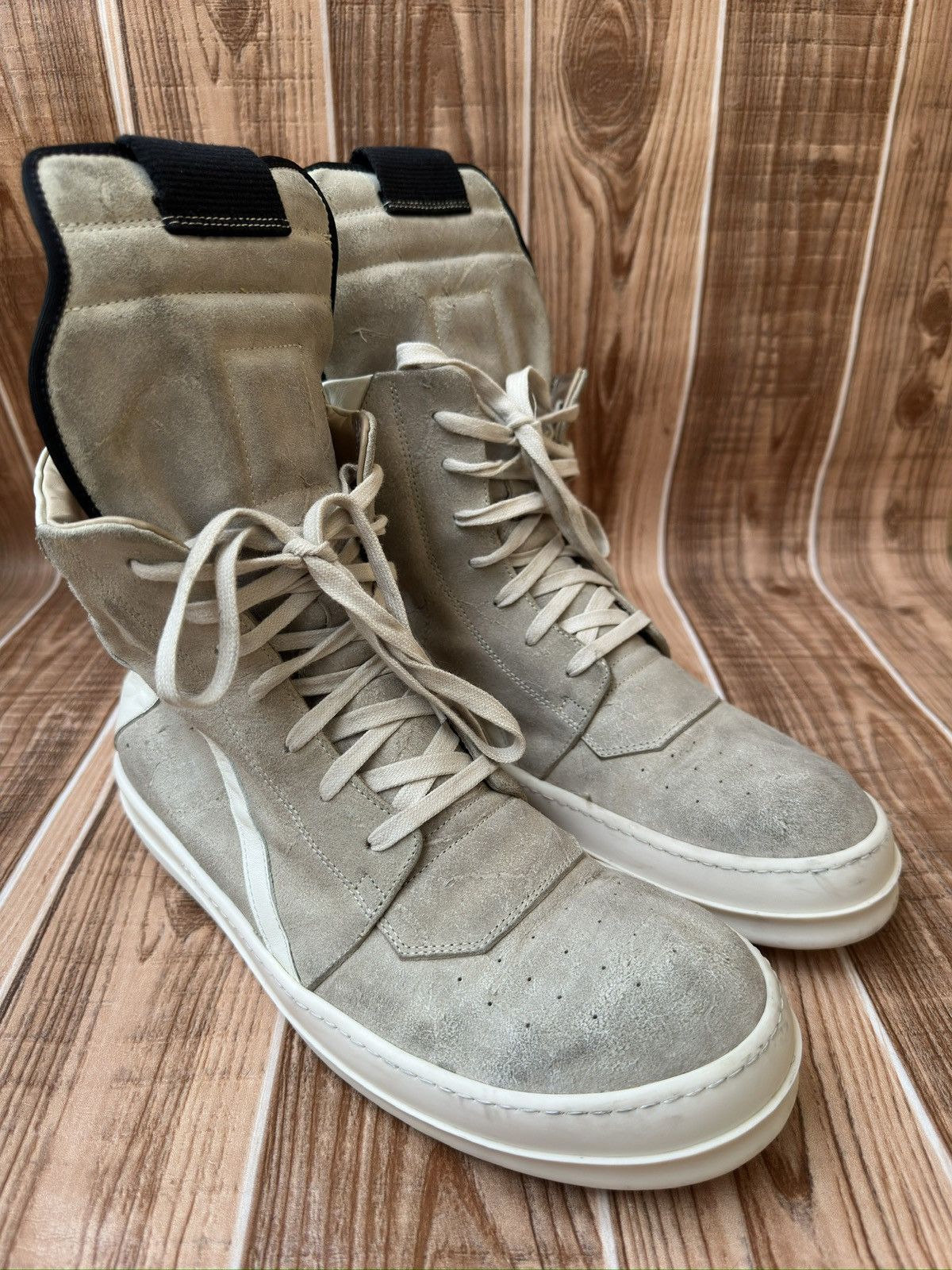 Rick Owens SS15 Rick Owens Geobasket Pearl/Milk. Rare | Grailed