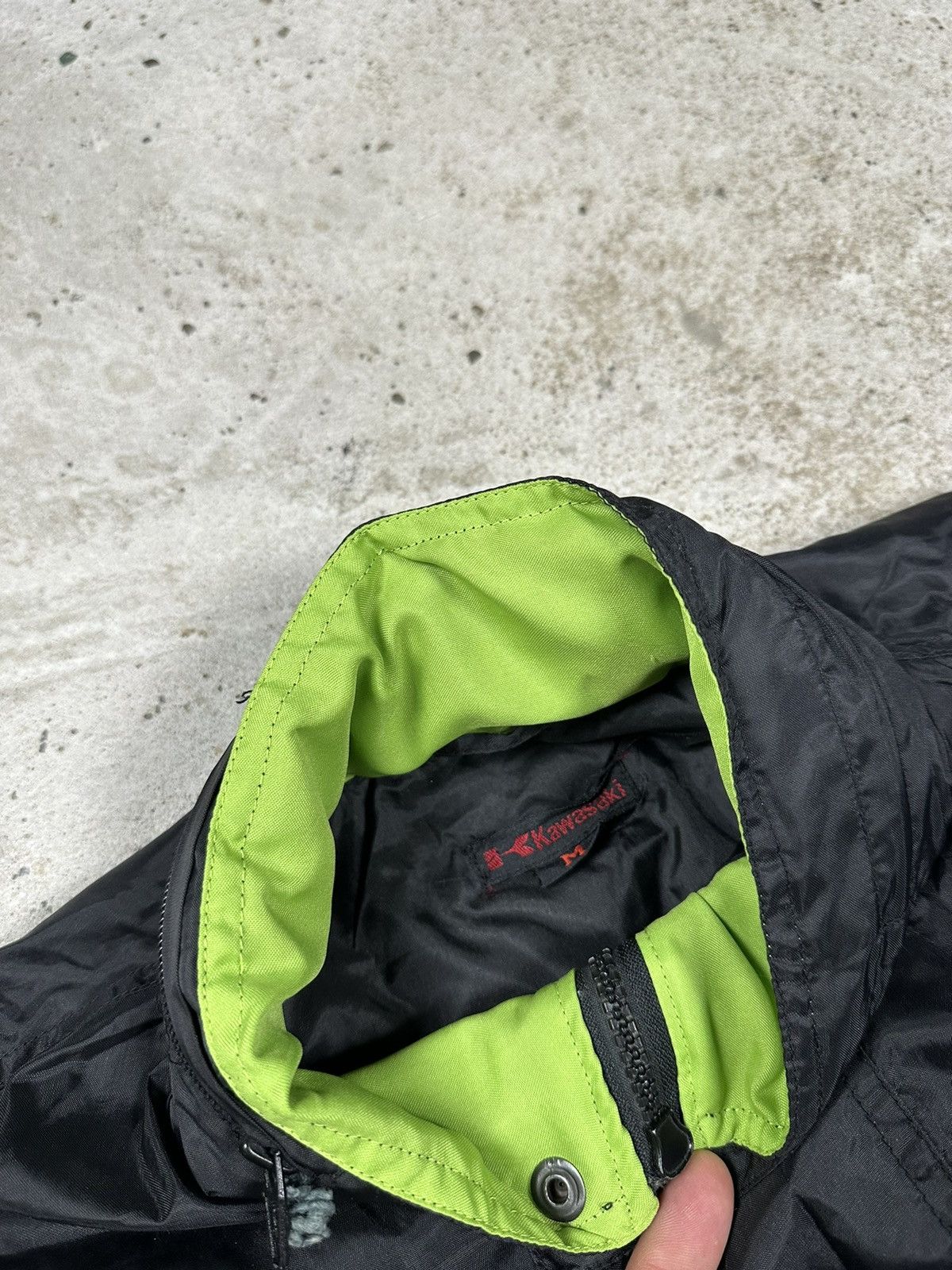 Japanese Brand × Vintage Vintage Y2K Kawasaki Black Track Jacket Light Racing rare Size US L / EU 52-54 / 3 - 7 Thumbnail
