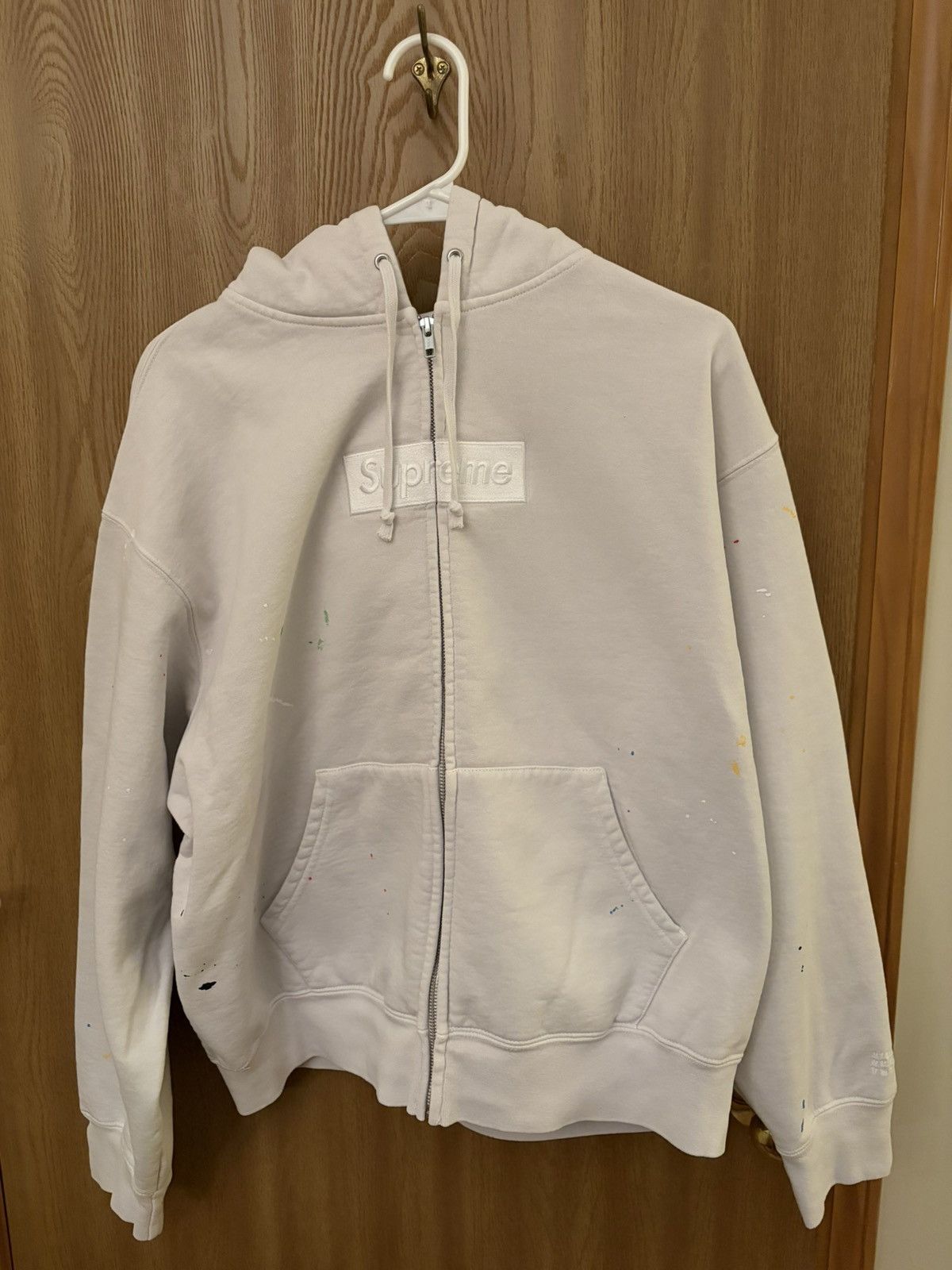 Maison Margiela × Supreme Supreme MM6 Box Logo Zip Up White Size US M / EU 48-50 / 2 - 1 Thumbnail