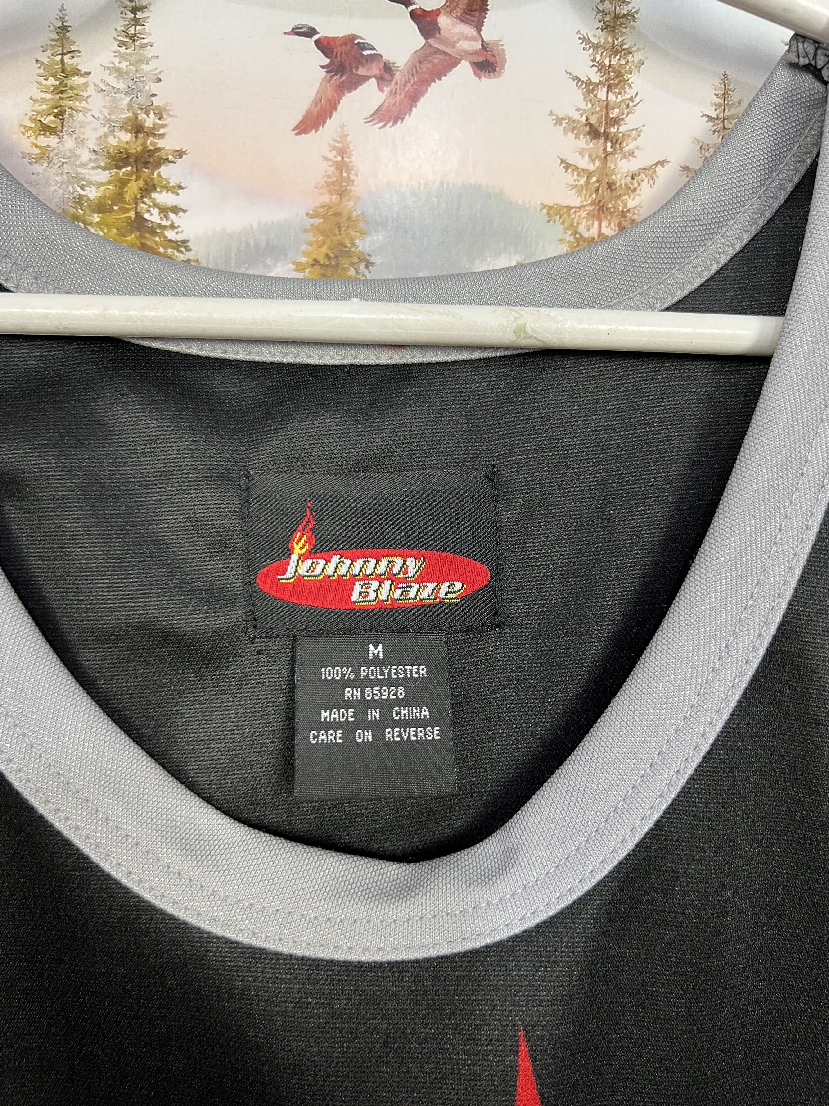 Vintage Vintage Johnny Blaze Embroidered Basketball Logo Jersey Burn Size US M / EU 48-50 / 2 - 9 Thumbnail