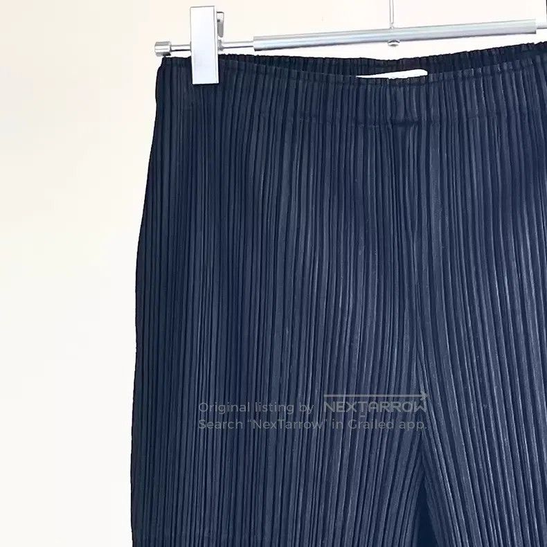 Issey Miyake Issey Miyake size:3 Black Ruched Casual Pants Size 31" - 3 Thumbnail