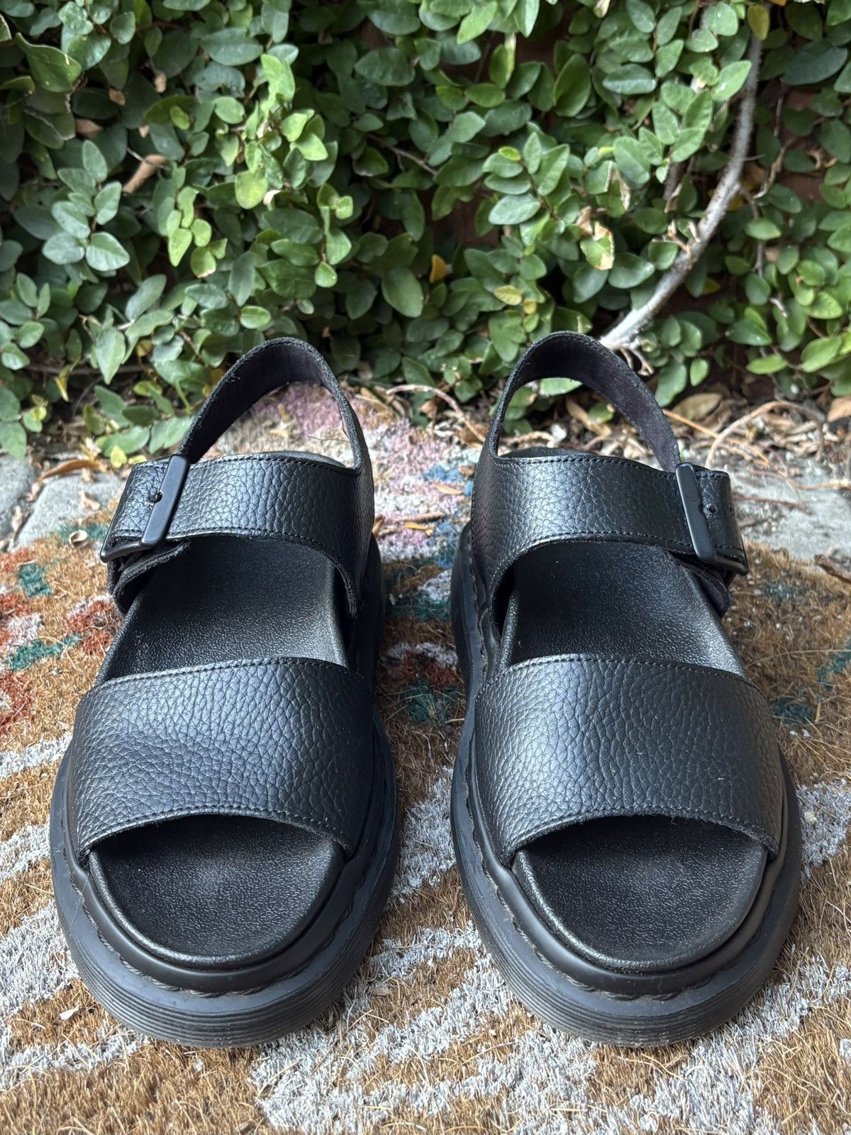 Dr. Martens DR MARTENS BLACK LEATHER SANDALS / W 7.5 Size US 7.5 / IT 37.5 - 2 Thumbnail