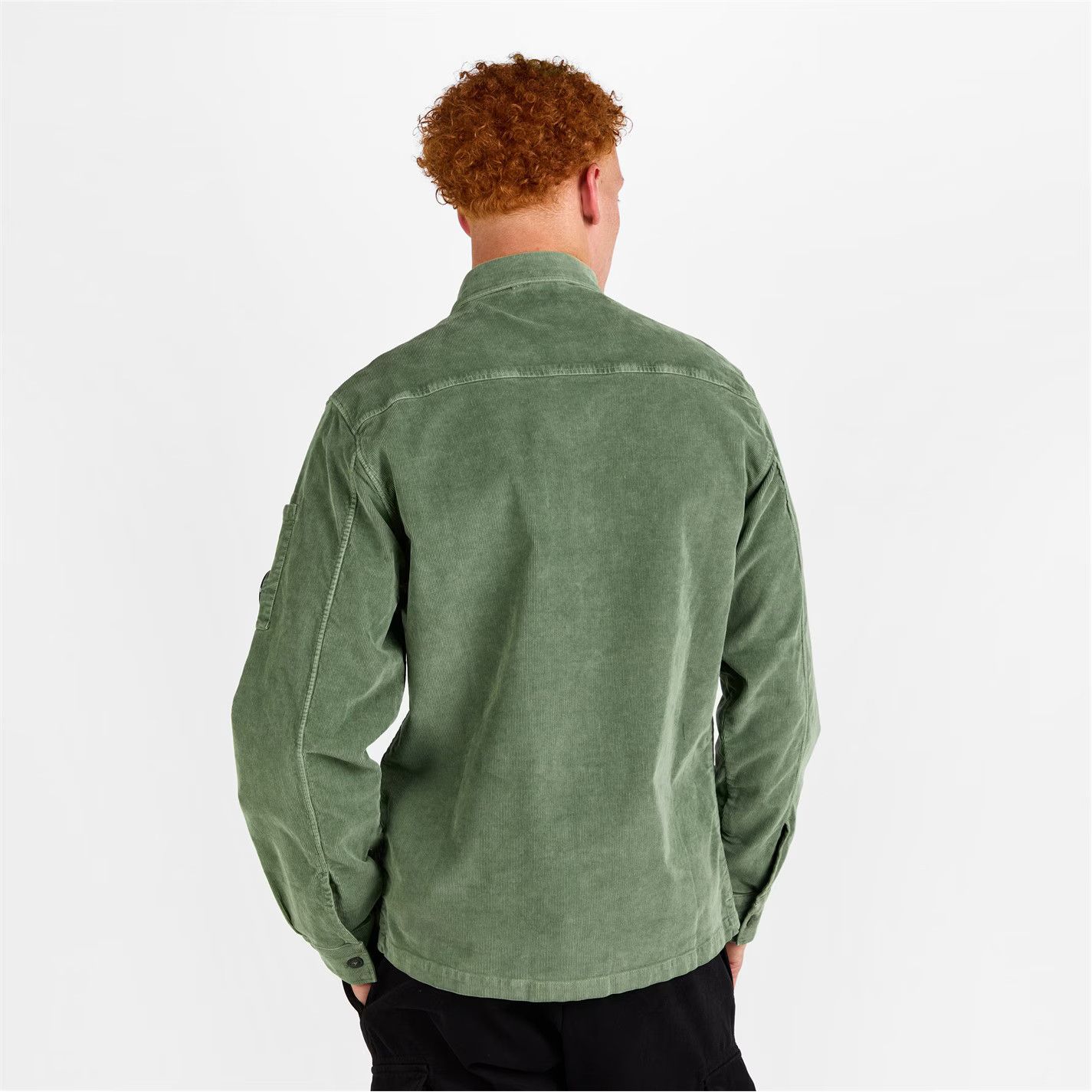 C.P. Company o1g2r1mq0426 Lens Cord Long Sleeve Plain Shirt in Green Size US S / EU 44-46 / 1 - 4 Thumbnail