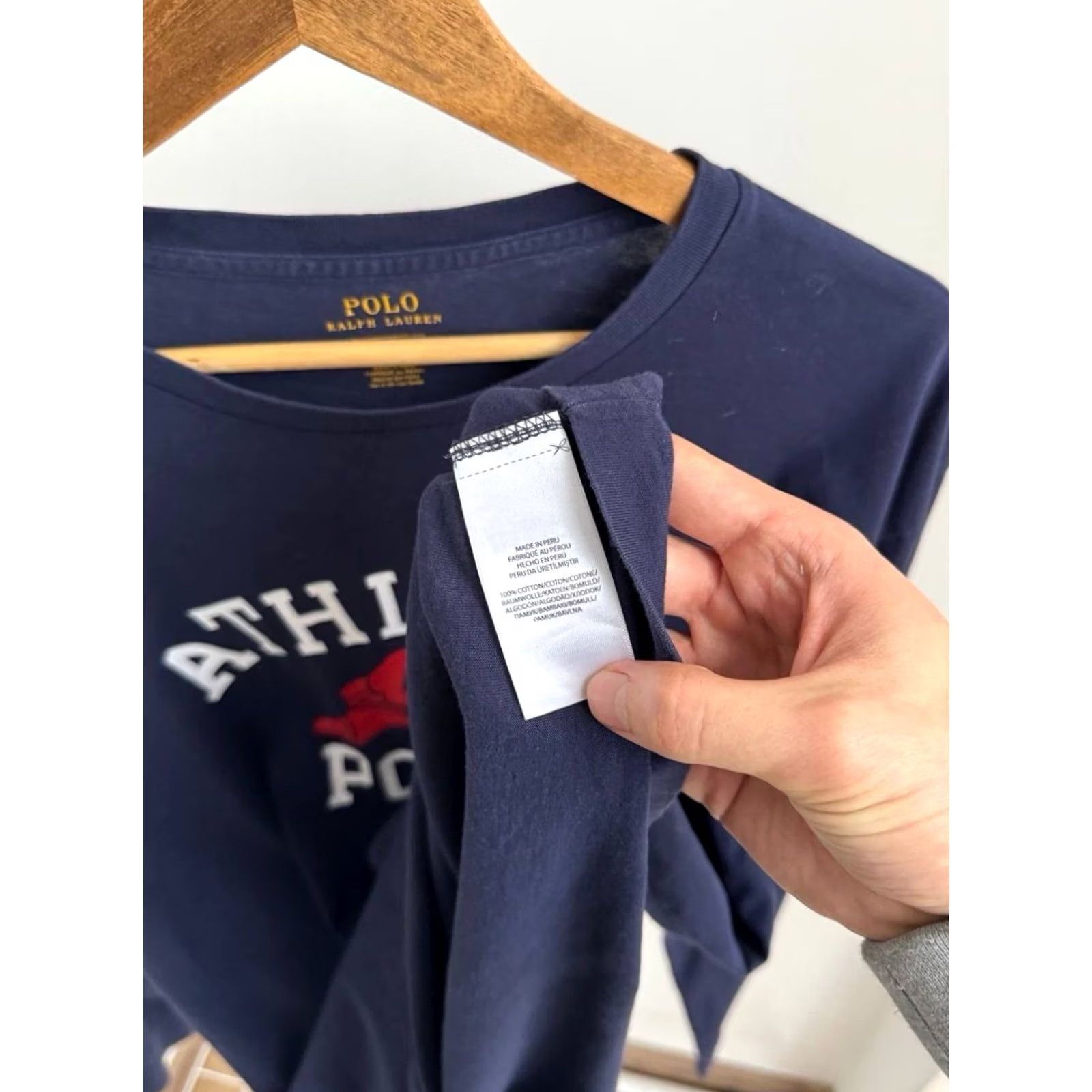 Polo Ralph Lauren VINTAGE Polo Ralph Lauren ATHL.DIV. POLO 67 Long Sleeve Blue Shirt L Men Size US L / EU 52-54 / 3 - 8 Thumbnail
