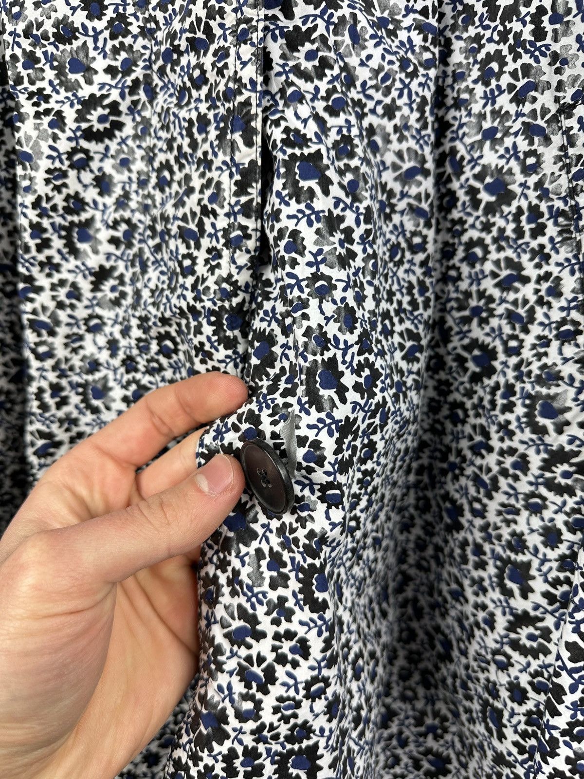 Jil Sander × Vintage Jil Sander Floral Print Trench Coat Jacket Size L / US 10 / IT 46 - 9 Thumbnail