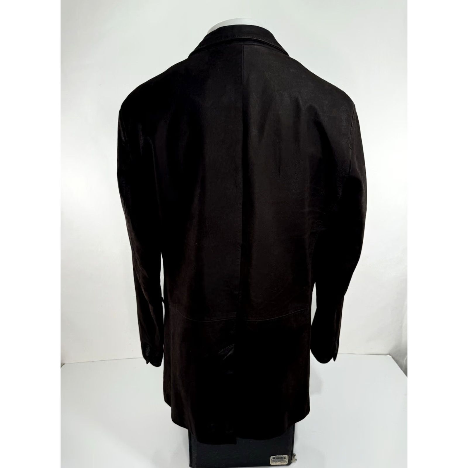 Banana Republic BANANA REPUBLIC - Nubuck Leather Heavy Duty 42 Long Blazer Jacket Men Brown 90s Style"} Size 42R - 3 Thumbnail