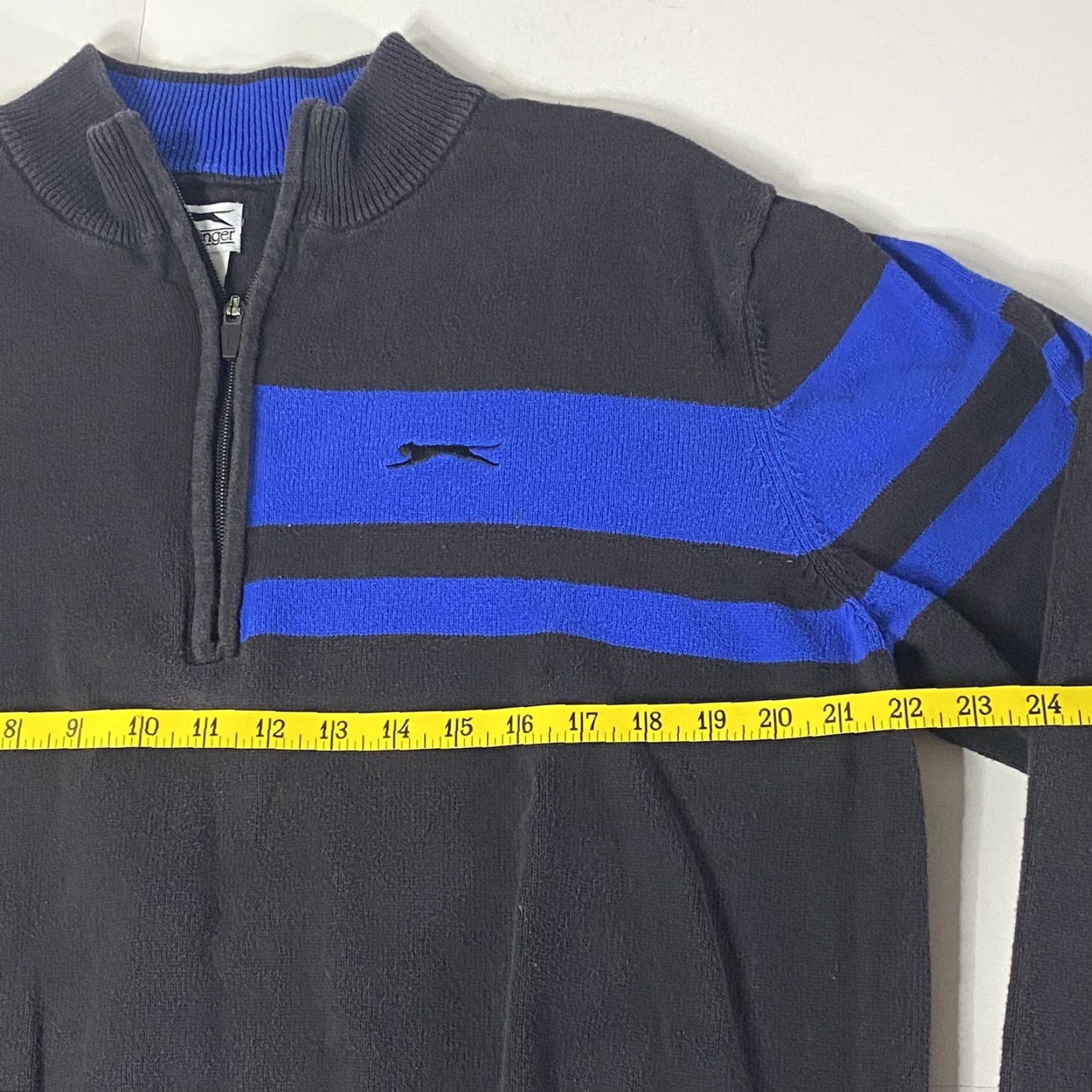 Vintage VINTAGE Slazenger Golf Sweater Mens Large 100% Cotton Long Sleeve Quarter Zip Black Size US M / EU 48-50 / 2 - 4 Thumbnail