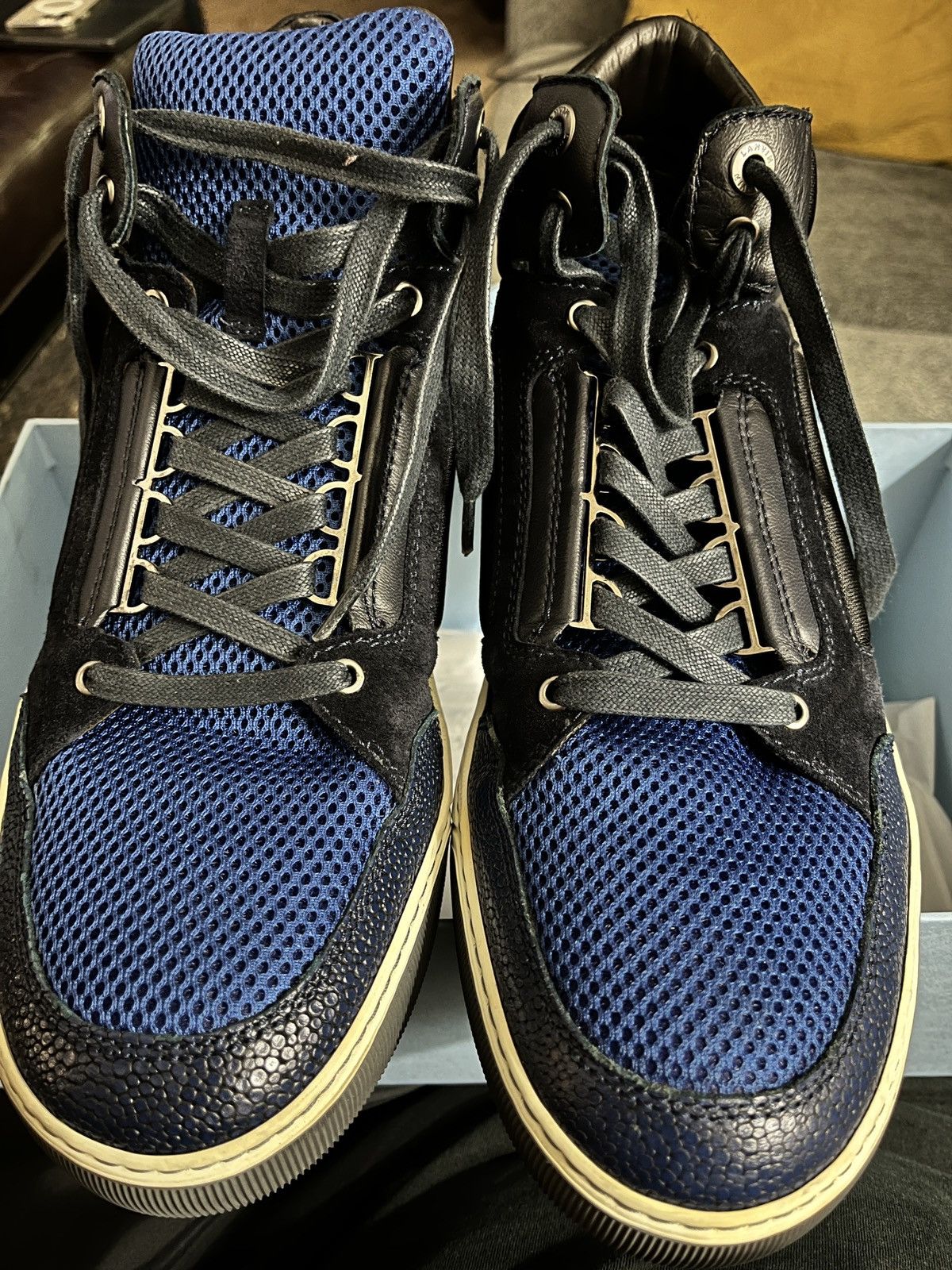 Lanvin Blue and Black Lanvin Sneakers Size US 12 / EU 45 - 1 Thumbnail