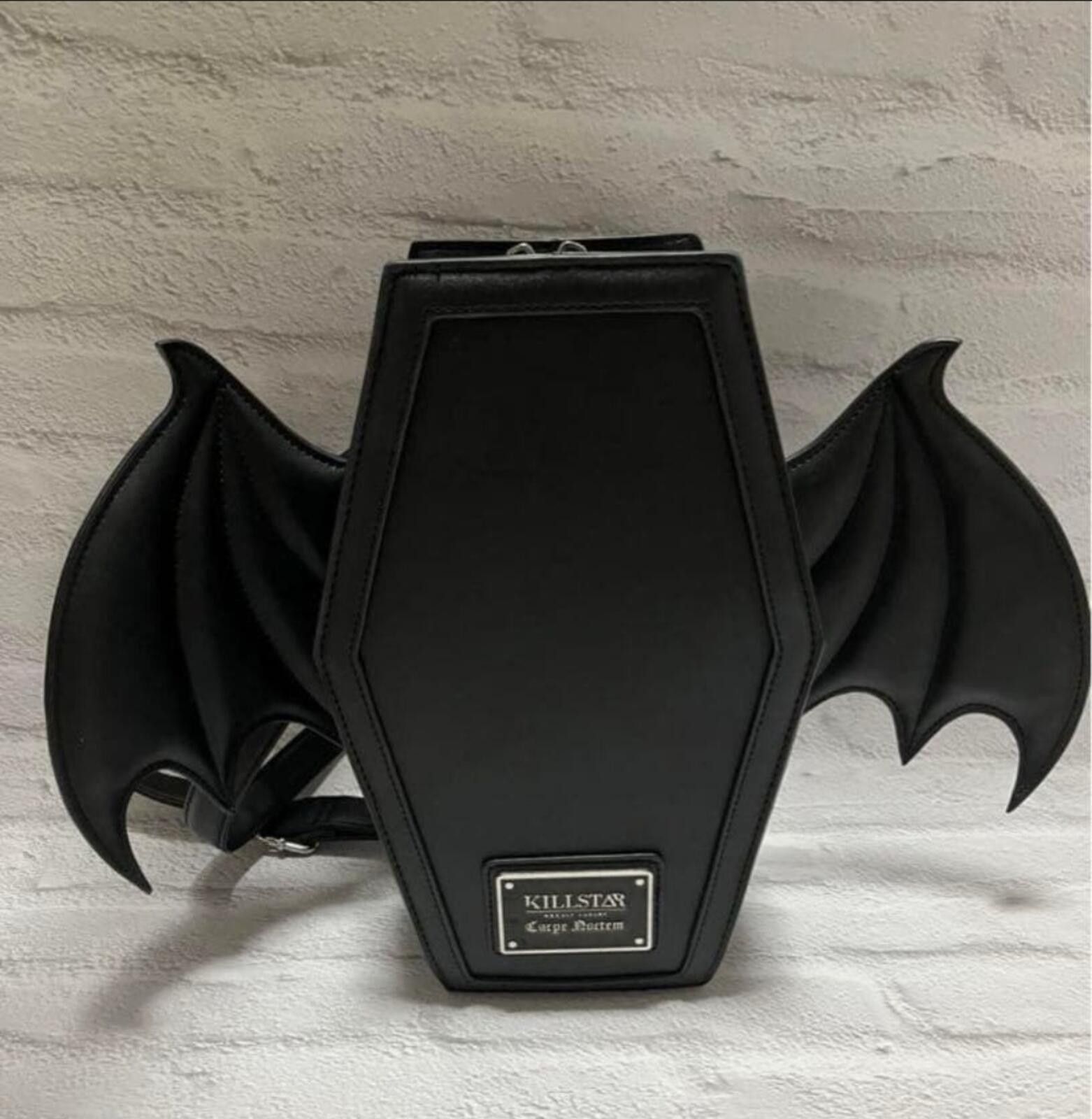 Killstar Killstar Sickly Sweet Black Bat Wings Coffin Backpack Size ONE SIZE - 6 Thumbnail