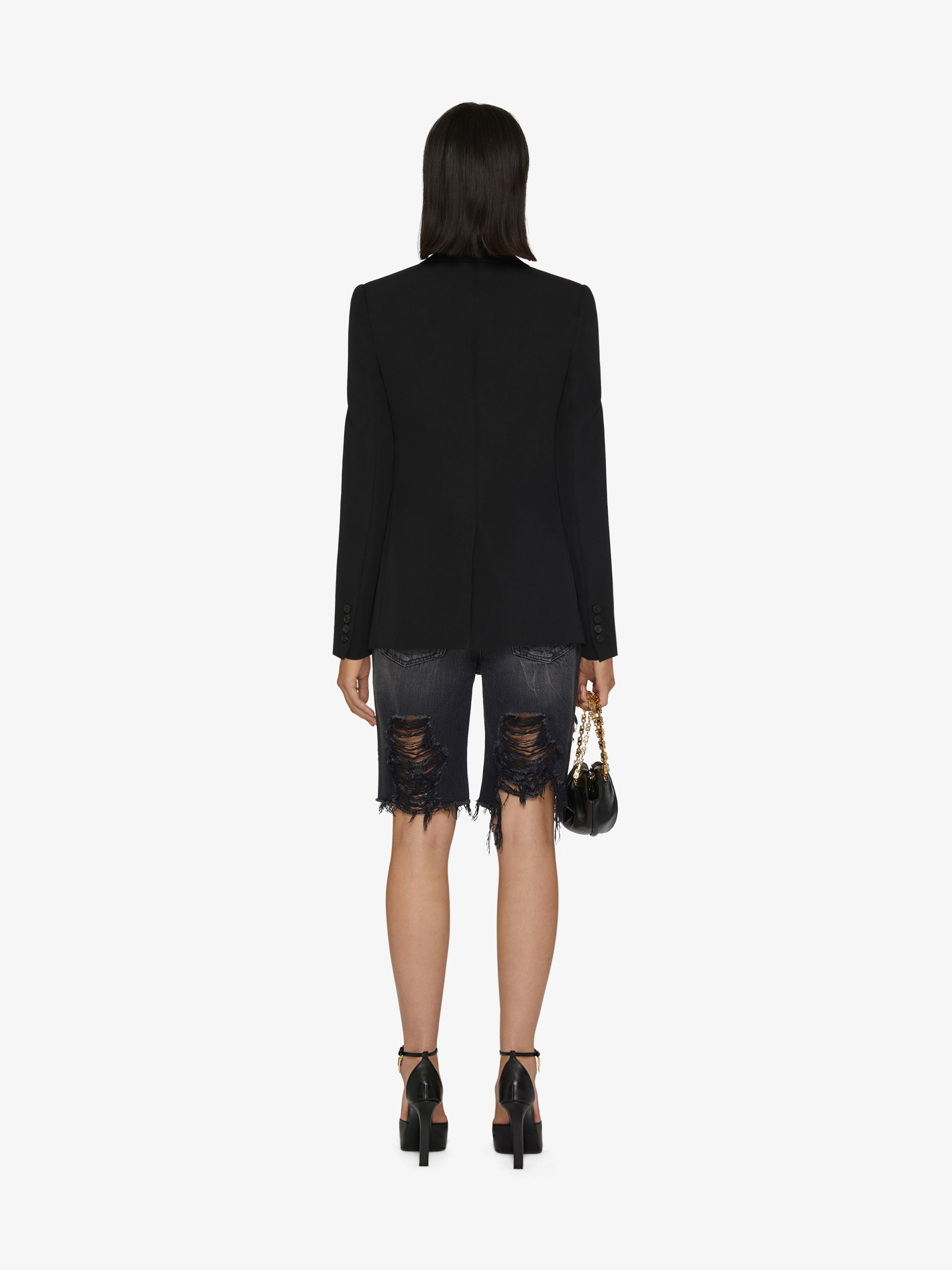 Givenchy o1y0925 Denim Short in Black Size 27" / US 4 / IT 40 - 3 Thumbnail