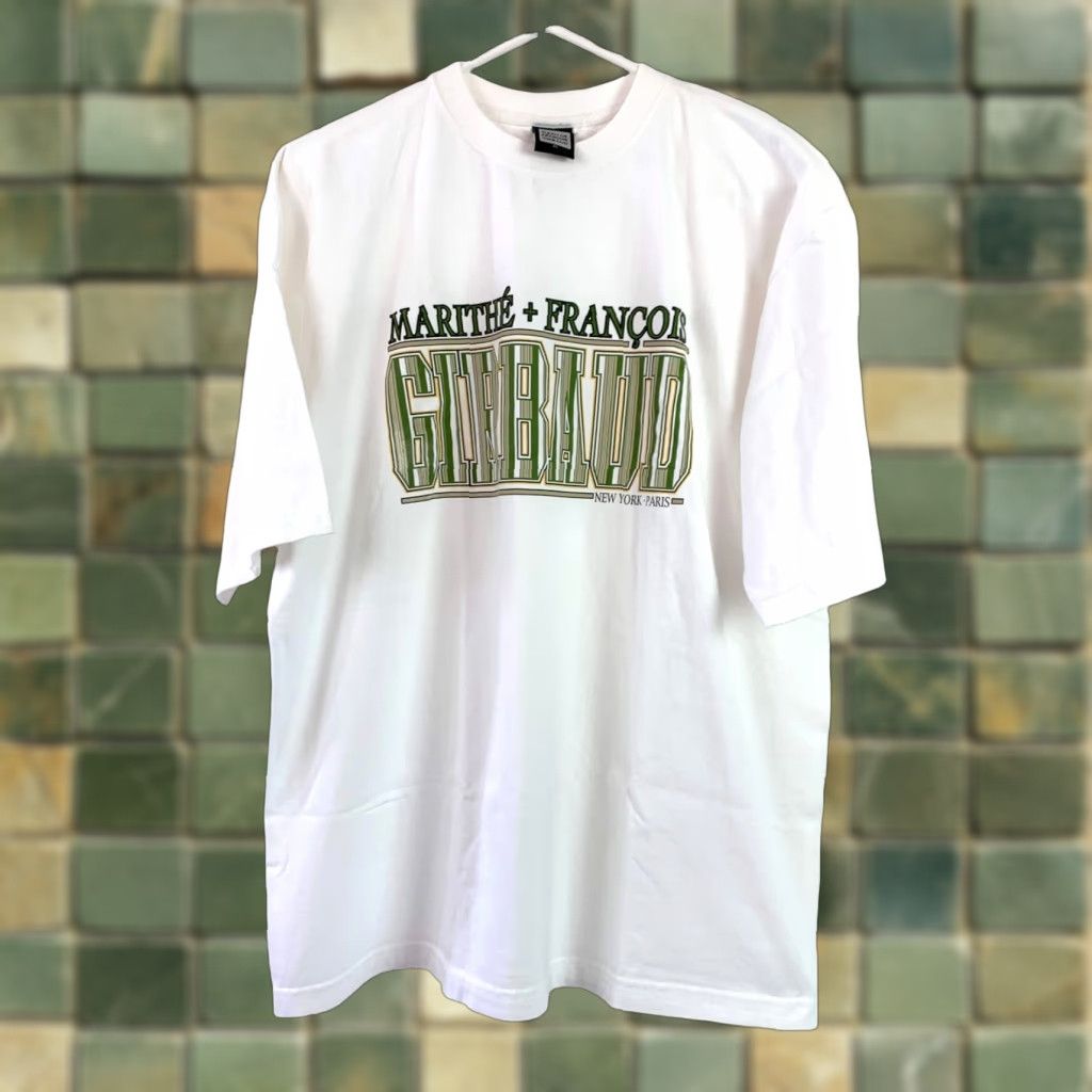 Vintage Y2K Marithe + Francois Girbaud MFG White Green New York Paris Tee T-Shirt XL Size US XL / EU 56 / 4 - 1 Thumbnail