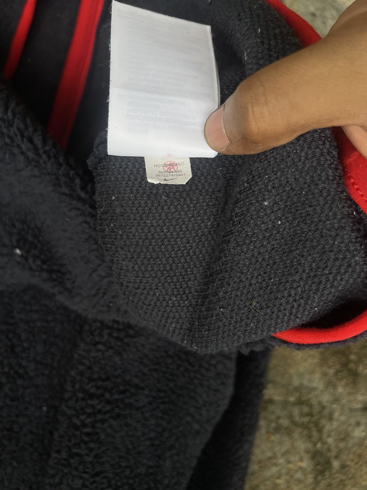 Vintage Nike Fleece Jacket Navy Blue Red Trim Full Zip Size L Size US S / EU 44-46 / 1 - 8 Thumbnail