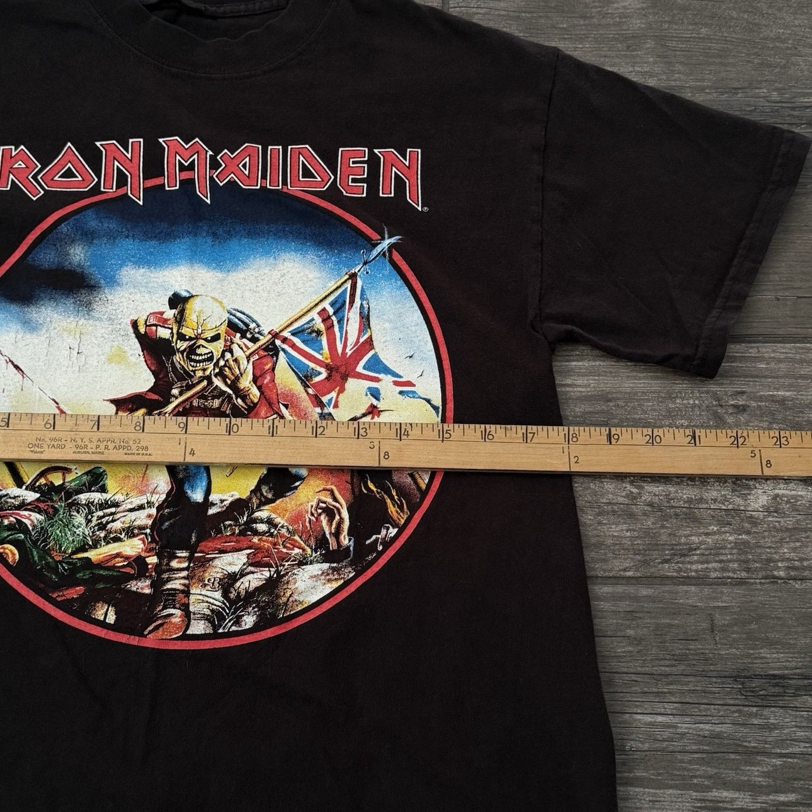 Iron Maiden VTG Y2K IRON MAIDEN THE TROOPER BLACK SHORT SLEEVE CONCERT P Size US S / EU 44-46 / 1 - 5 Thumbnail