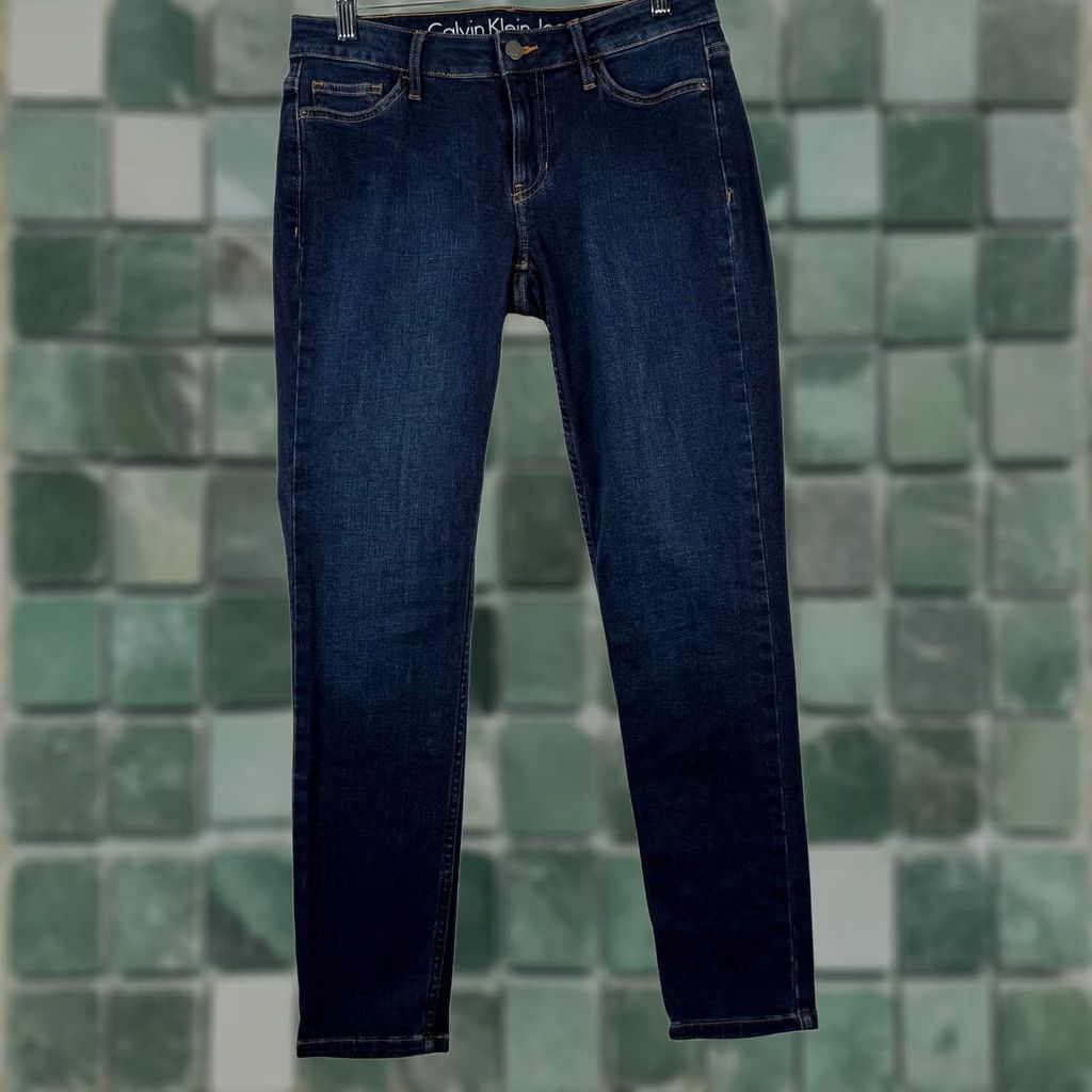 Vintage Calvin Klein Jeans Skinny Ankle Dark Wash Size 6 Stretch Denim 2017 ERA Womens Size 28" / US 6 / IT 42 - 1 Thumbnail