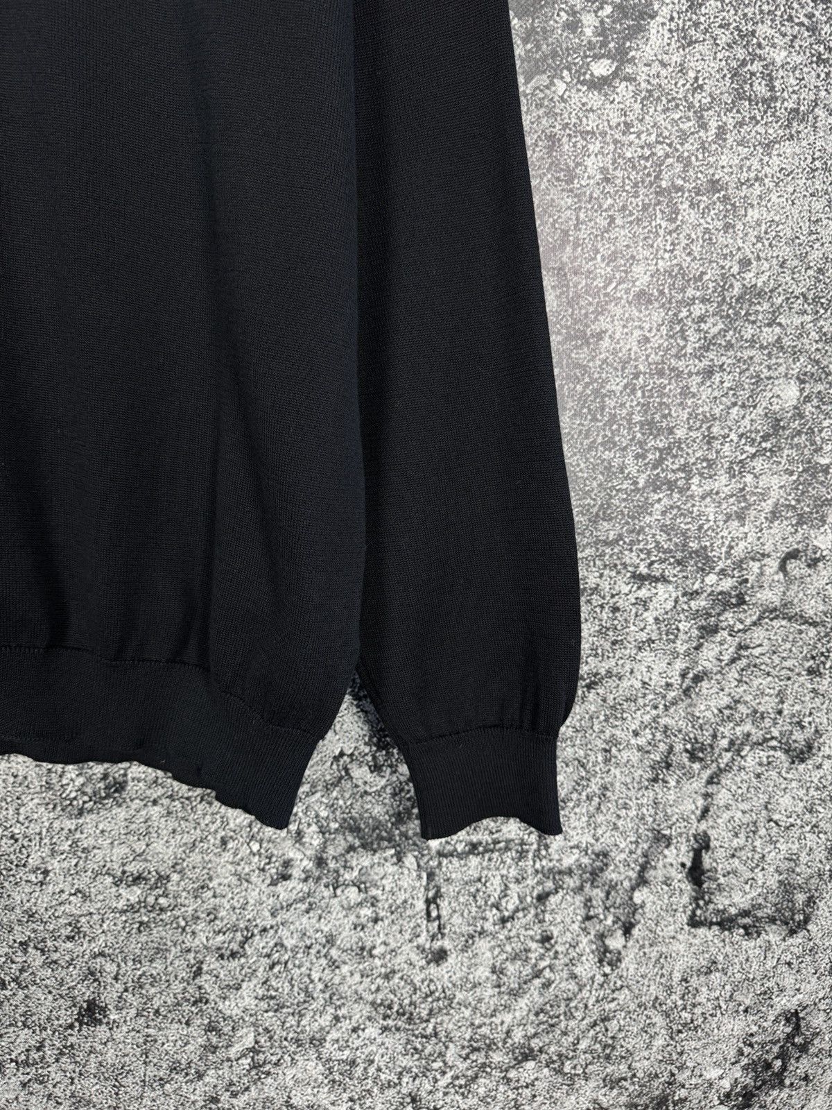 Lacoste Men’s Lacoste Crewneck Cotton Black Sweater Pullover XL Size US XL / EU 56 / 4 - 5 Thumbnail