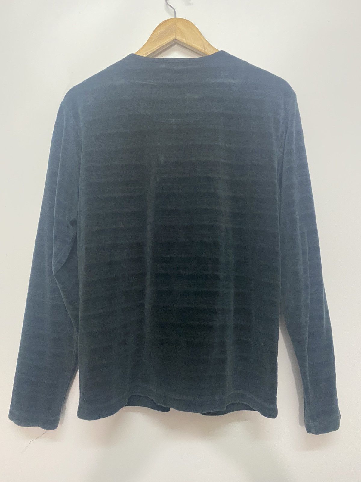 Designer × Japanese Brand Louis Chavlon Long Sleeve Velvet Striped Shirts Sweater Size US L / EU 52-54 / 3 - 2 Thumbnail