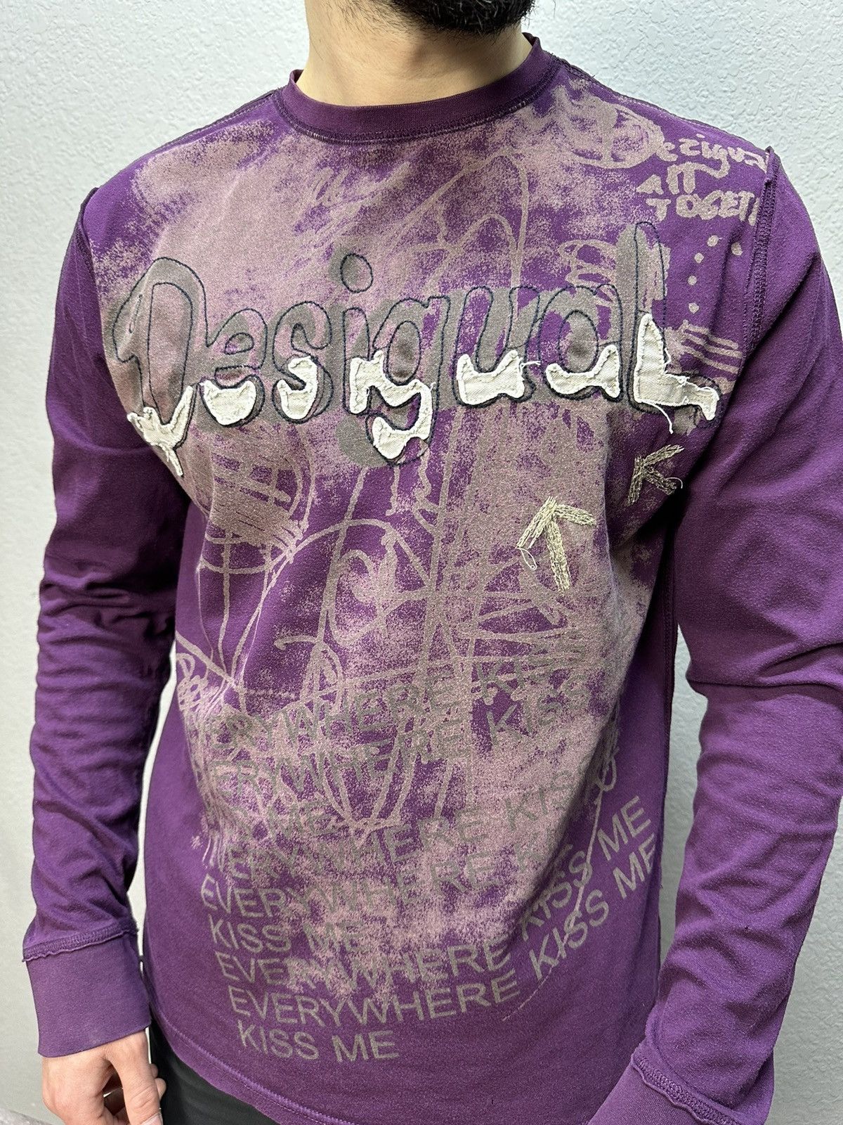 Desigual Vintage Desigual Avant Garde Y2K Long Sleeve Big Logo Size US M / EU 48-50 / 2 - 5 Thumbnail