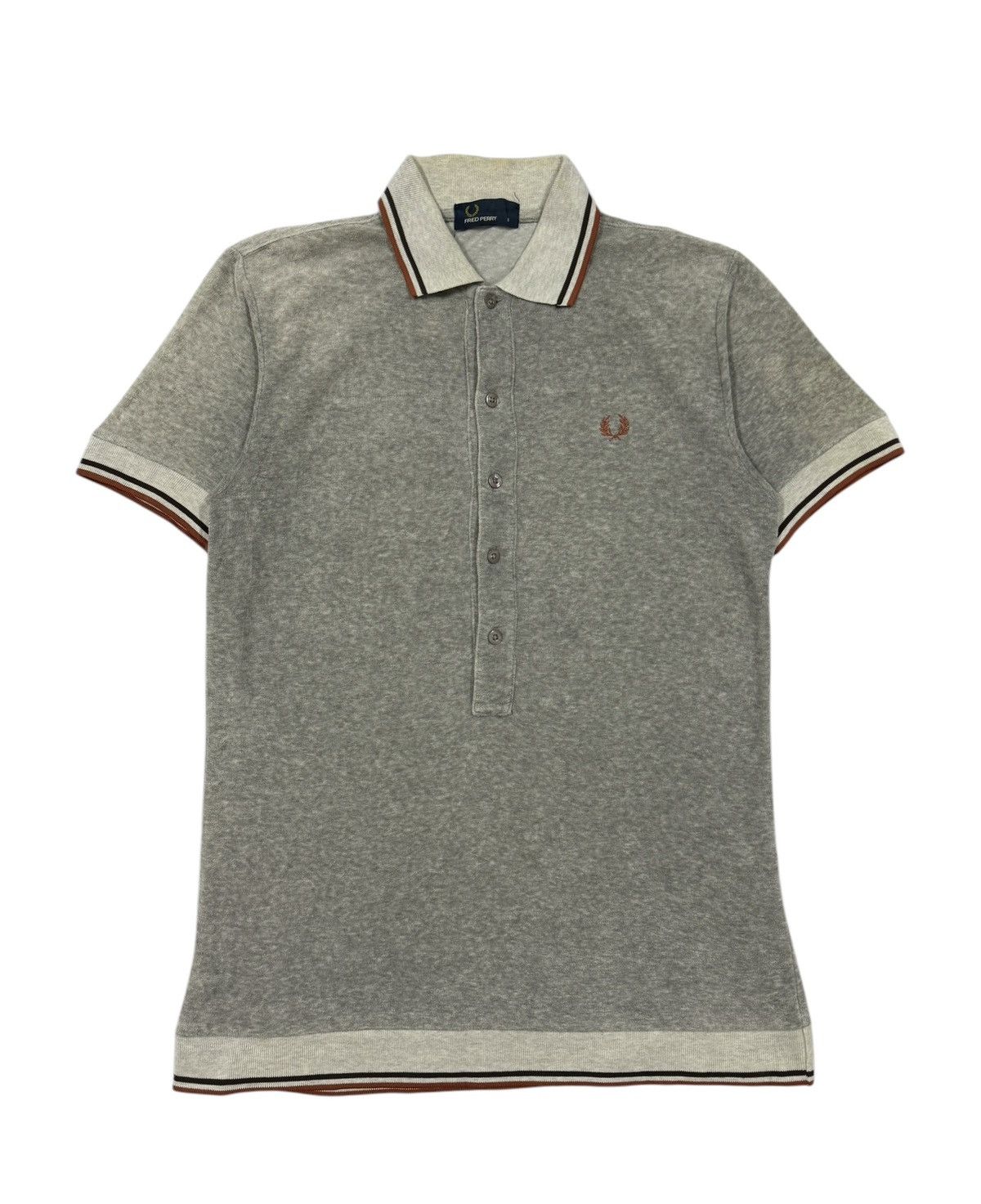 Fred Perry Fred Perry Terry Cloth Button Ups Long Polo Tee Size S / US 4 / IT 40 - 1 Thumbnail