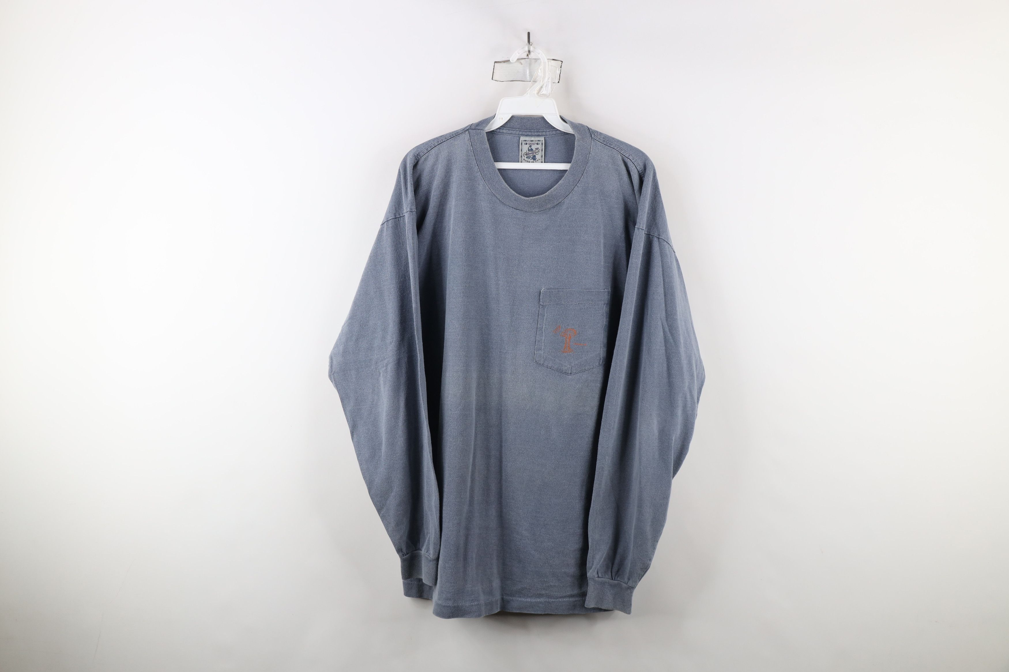 Vintage Vintage 90s Clemson Carolina Long Sleeve T-Shirt Blue USA Size US XL / EU 56 / 4 - 1 Thumbnail