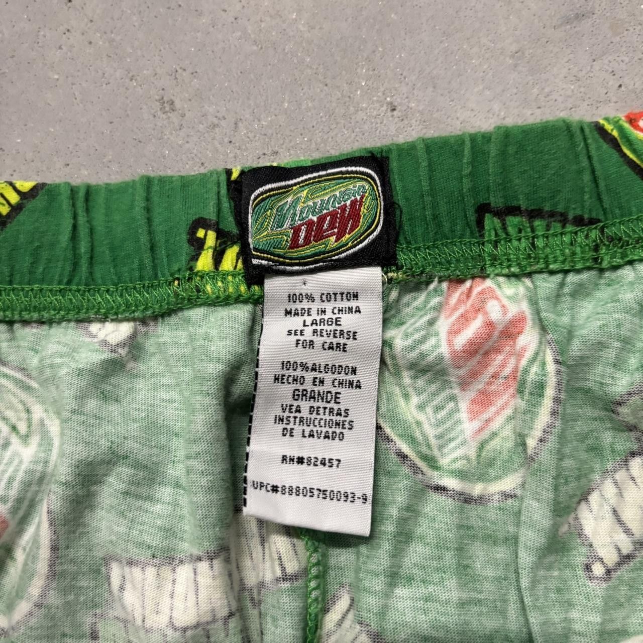 Japanese Brand × Vintage Crazy Vintage Y2K/2000s Grunge Cyber Goth Mountain Dew Sweatpants! Size US 32 / EU 48 - 6 Thumbnail