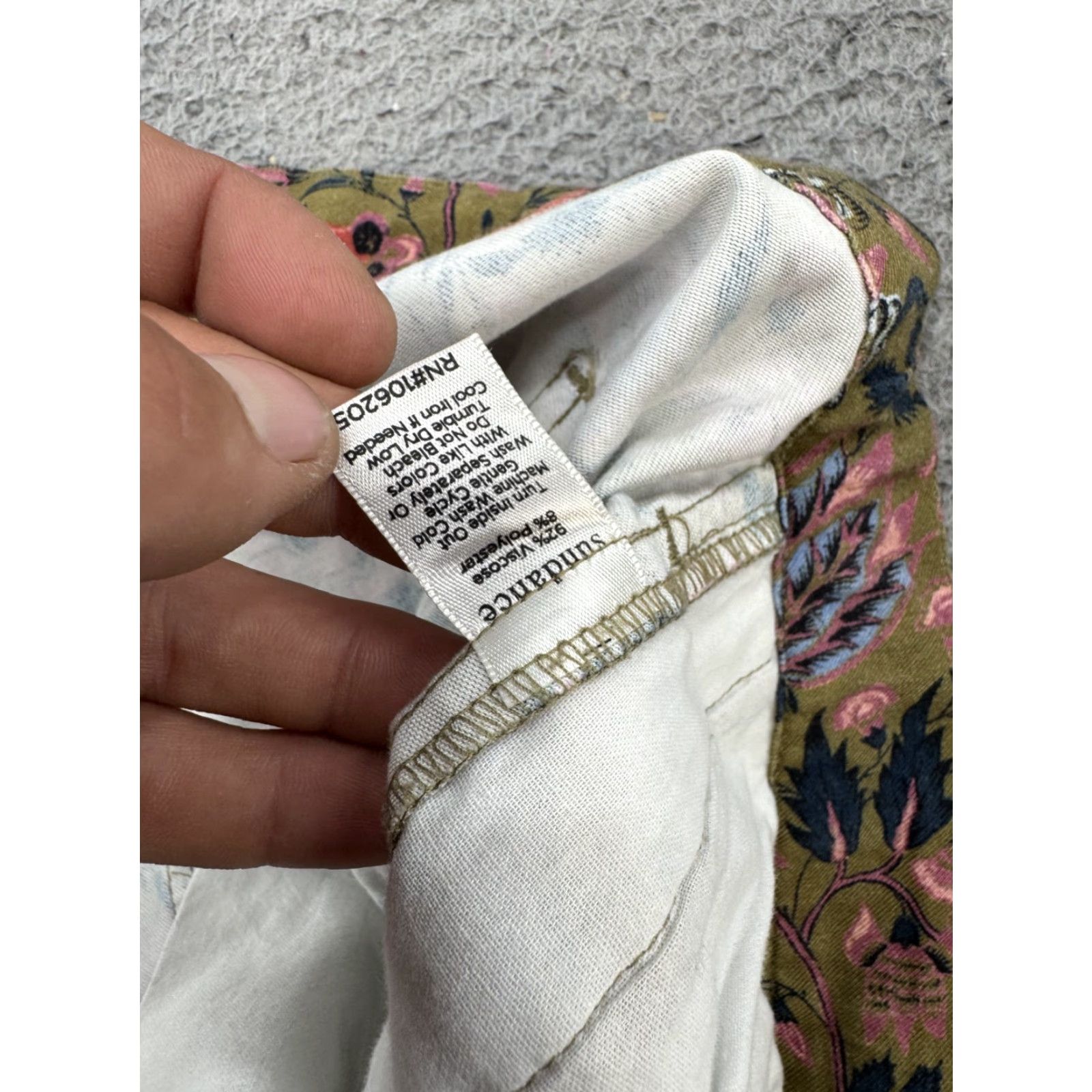 Vintage Sundance Pants Women's Floral Boho Wide Leg Pockets Size PM Petite Read Size 32" / US 10 / IT 46 - 5 Thumbnail