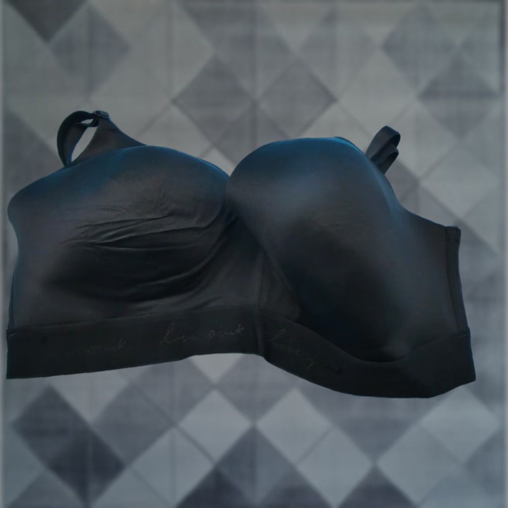 Victorias Secret Vintage Victoria's Secret Bra 38Dd Black Wireless Lightly Lined T-Shirt Lingerie Womens