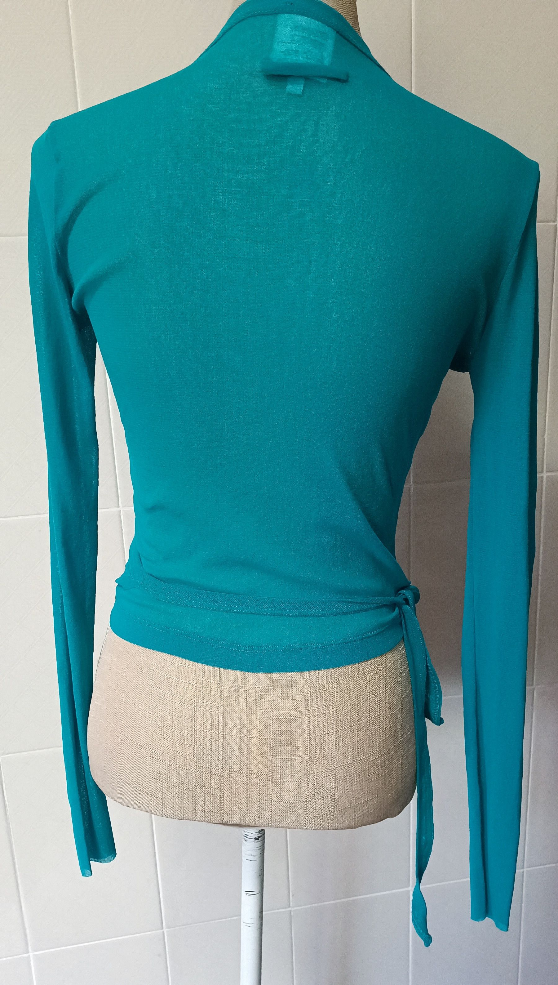 Jean Paul Gaultier 90's - Turquoise mesh cache coeur / top Size L / US 10 / IT 46 - 14 Thumbnail