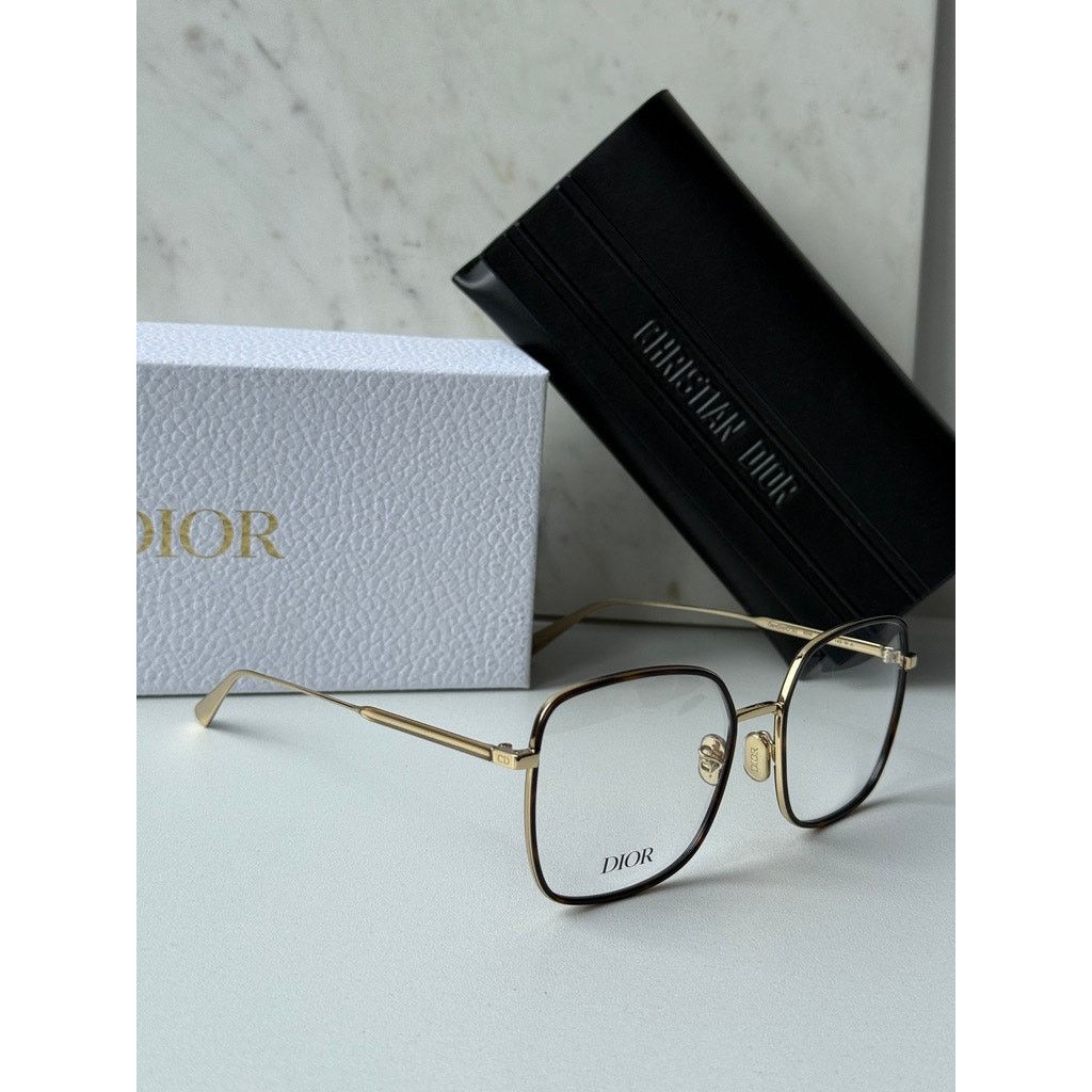 Dior NEW Dior GemDiorO SU Eyeglasses Frames in Gold Brown Size ONE SIZE - 5 Thumbnail
