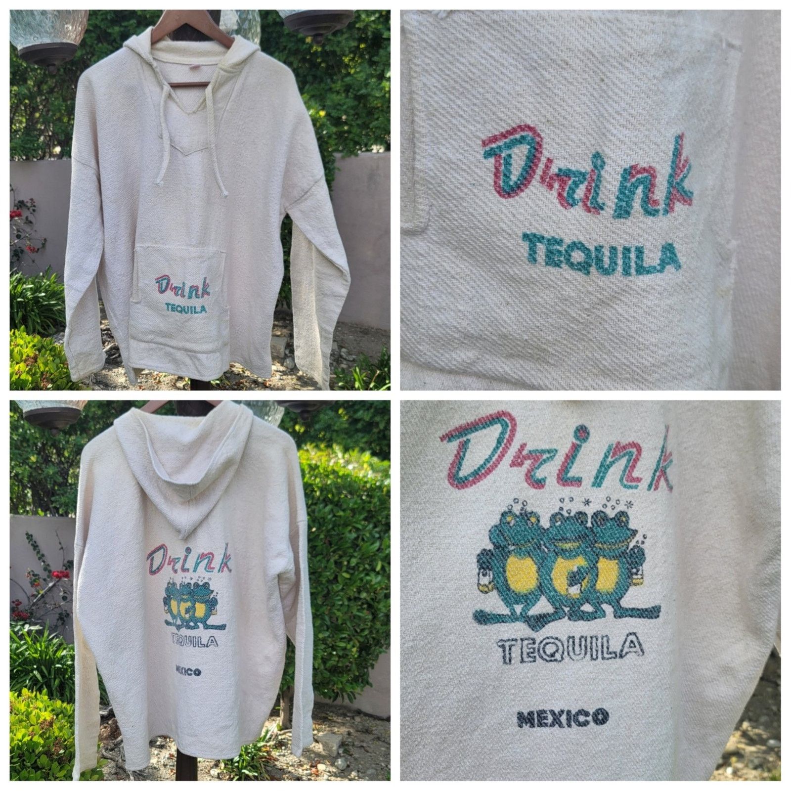 The Unbranded Brand Vtg Drink Tequila Canvas Mexican Hoodie Size US XL / EU 56 / 4 - 1 Thumbnail