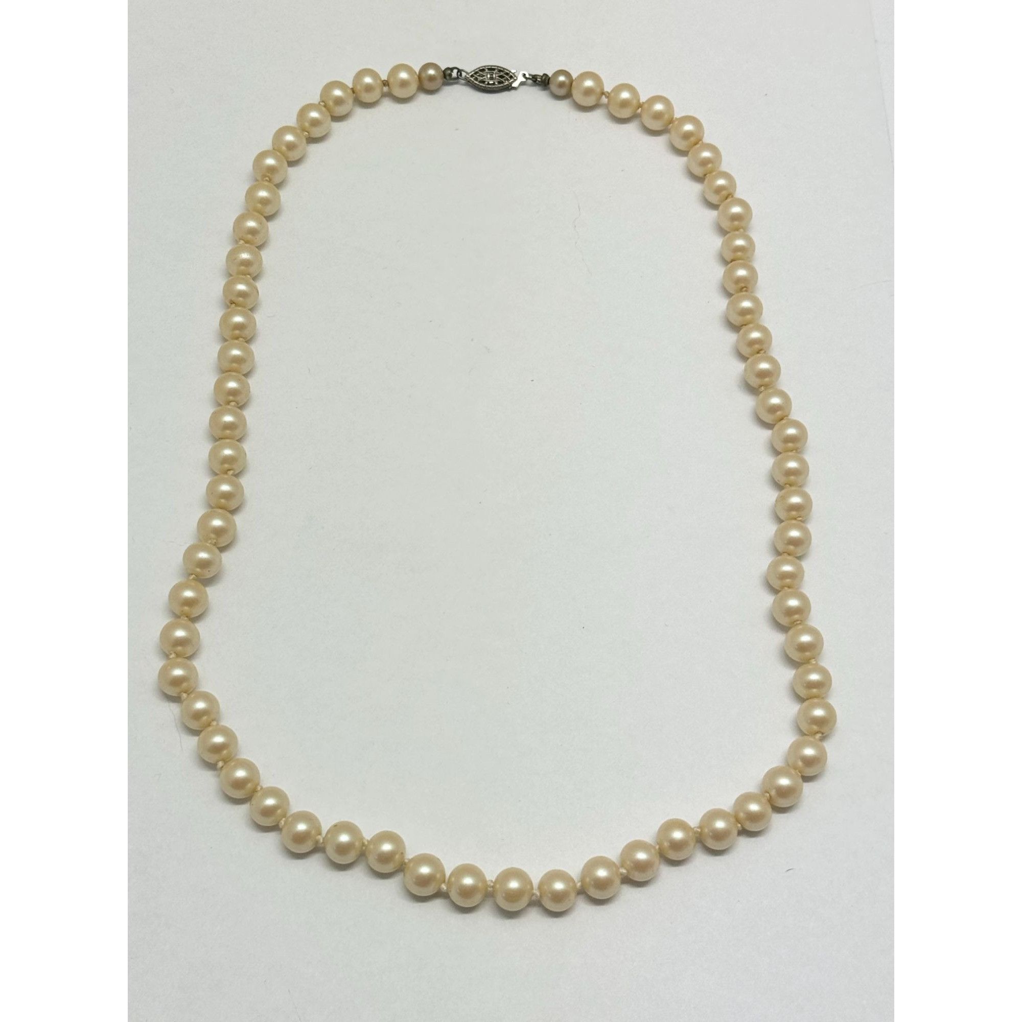 Vintage Vintage sterling silver pearl beaded necklace Size ONE SIZE - 2 Thumbnail