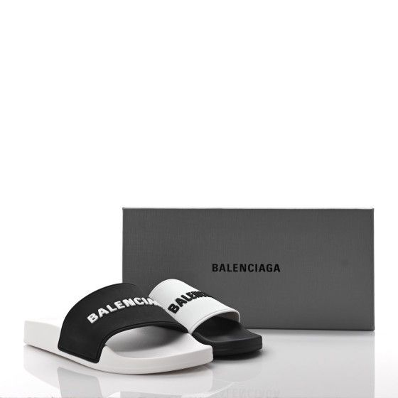 Balenciaga Balenciaga Men's Logo Mismatched Slide Sandal Size 8 Size US 8 / EU 41 - 7 Thumbnail