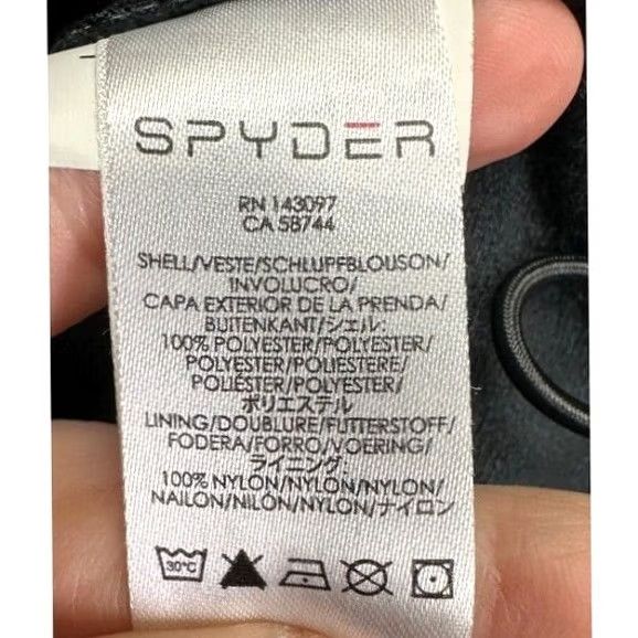Spyder Spyder Jacket Womens 12 Grey Softshell Fleece Lined Full Zip Activewear Pockets Mens Womens Girls Girls Size XL / US 12-14 / IT 48-50 - 7 Thumbnail