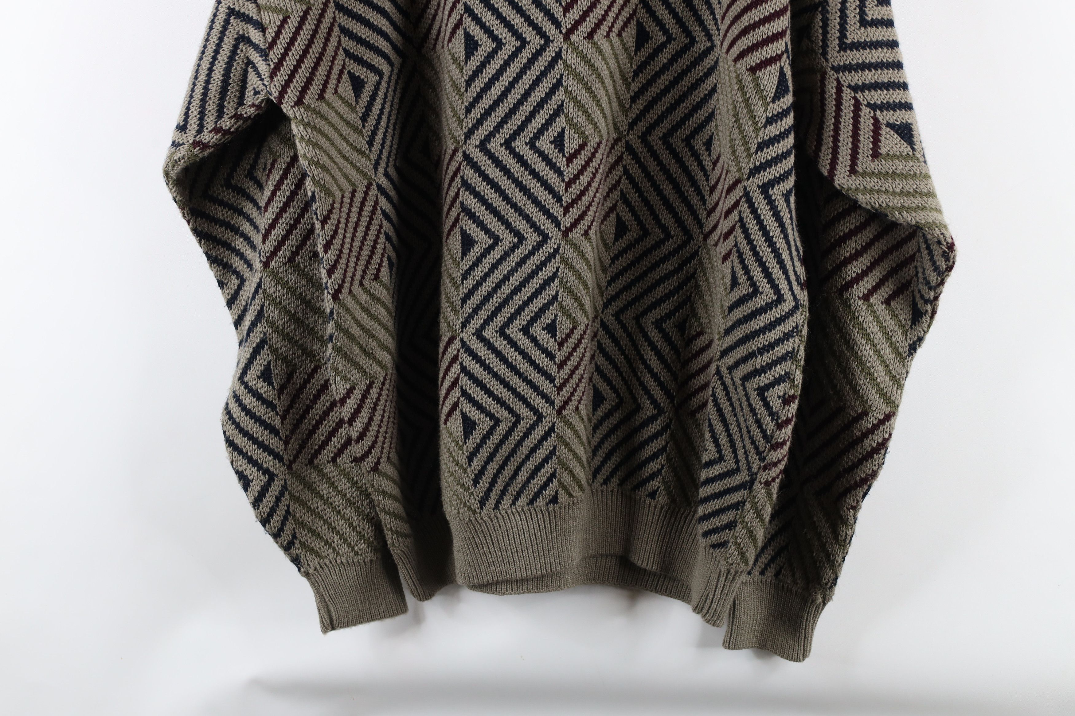 Vintage Vintage 90s Coogi Style Checkered Knit Cosby Dad Sweater Size US XL / EU 56 / 4 - 9 Thumbnail